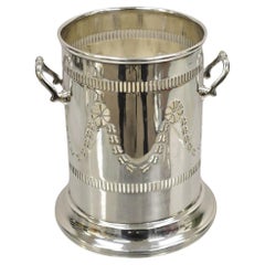 Vintage M. Bros English Edwardian Silver Plated Wine Champagne Bottle Coaster