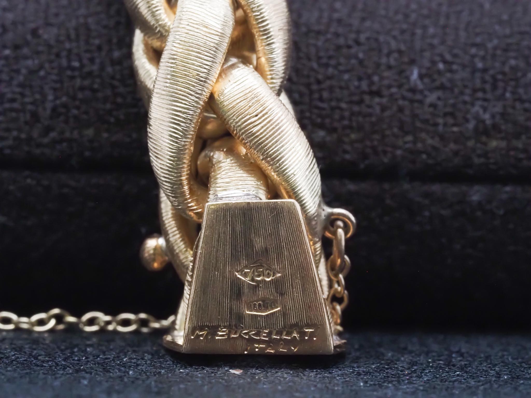 Vintage A&M. BUCCELATTI Bracelet texturé en or jaune 18K - VHK#3b en vente 6