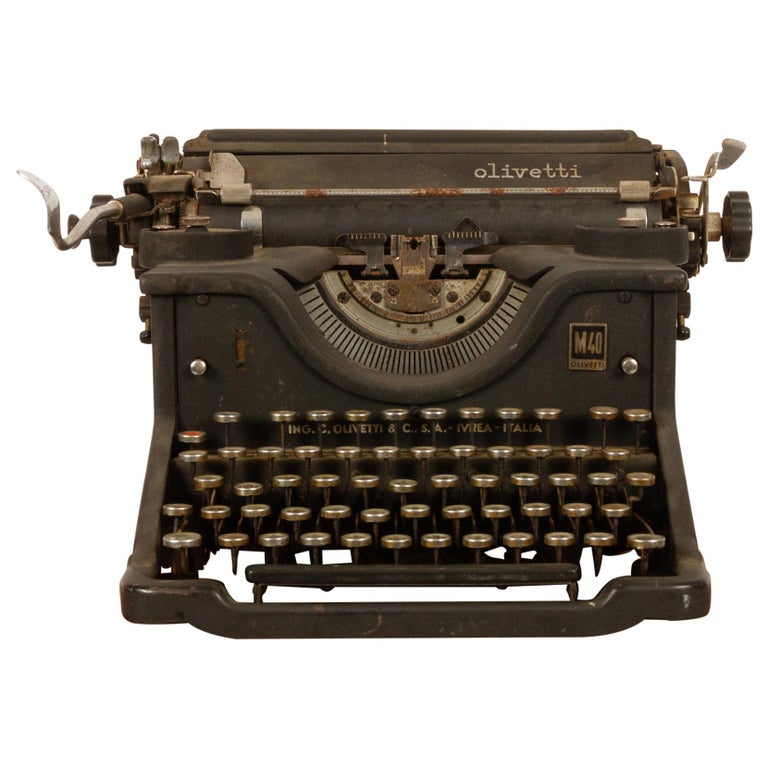 Vintage M40 Typewriter from Olivetti, 1940s For Sale