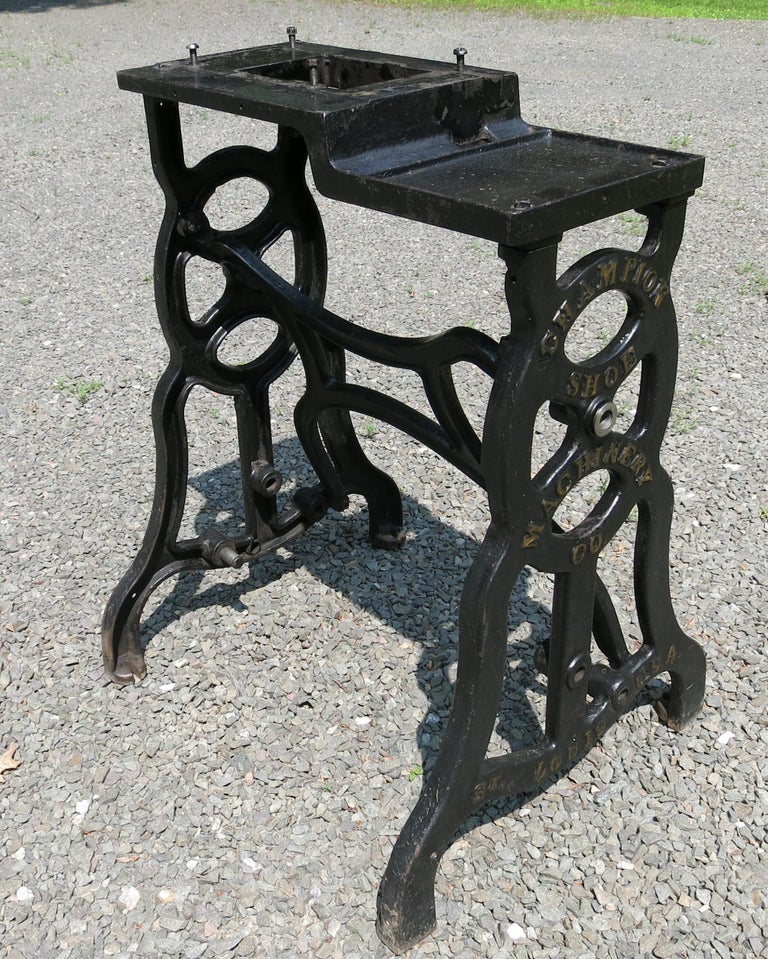 Vintage Cast Iron Machine Base Champion Shoe Manufacturing Co. St