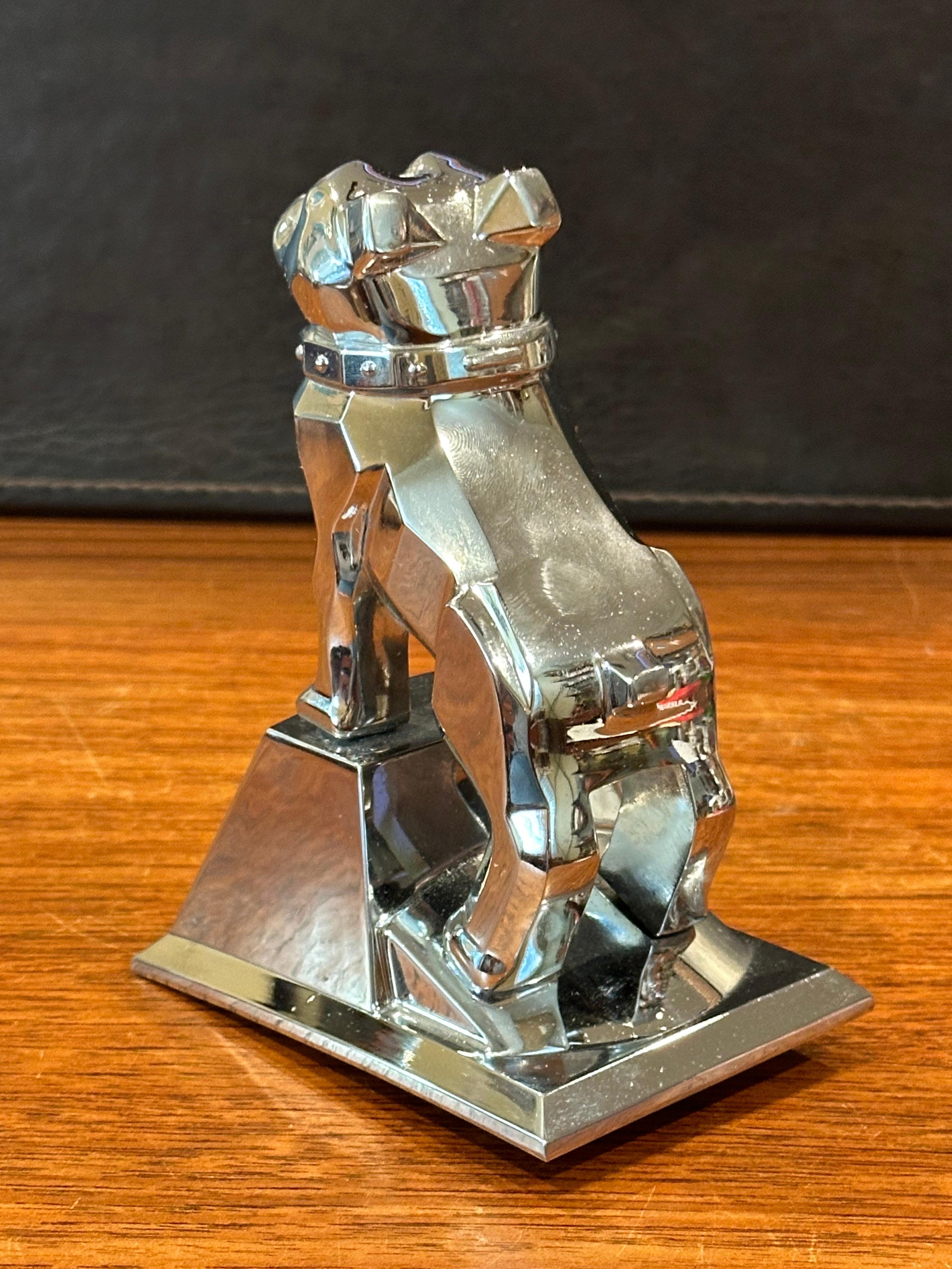 20th Century Vintage Mack Truck Bulldog Chrome Hood Ornament / Sculpture  For Sale