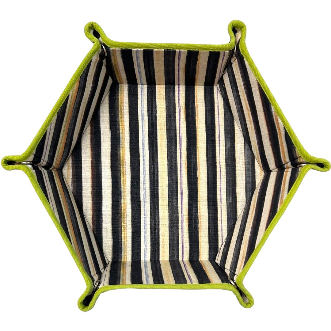 Vintage MacKenzie Childs “Courtly Check” Nesting Fabric Baskets/Valet Trays (3) For Sale 2
