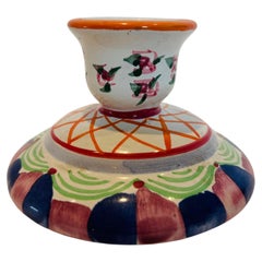 Vintage Mackenzie-Childs Style Cottage Single Light Candlestick