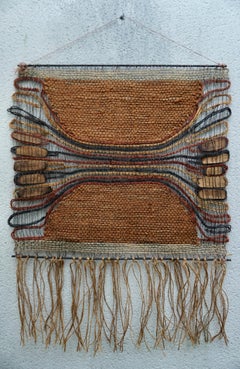 Macrame vintage in legno e corda  Arazzo artistico da appendere alla parete