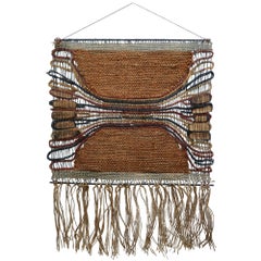 Vintage Macrame Madera y Cuerda  Tapiz artístico para colgar en la pared