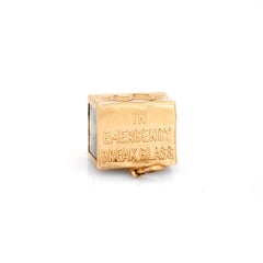 Vintage Mad Money Charm 14k Yellow Gold in Case of Emergency Pendant Jewelry