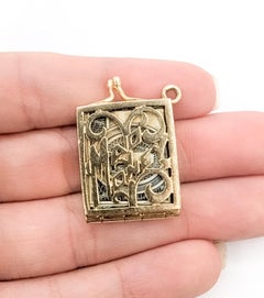 Charme vintage « Mad Money » en or jaune 14 carats