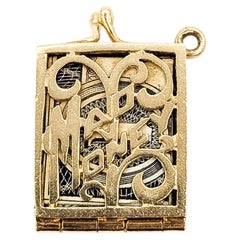 Charme vintage « Mad Money » en or jaune 14 carats