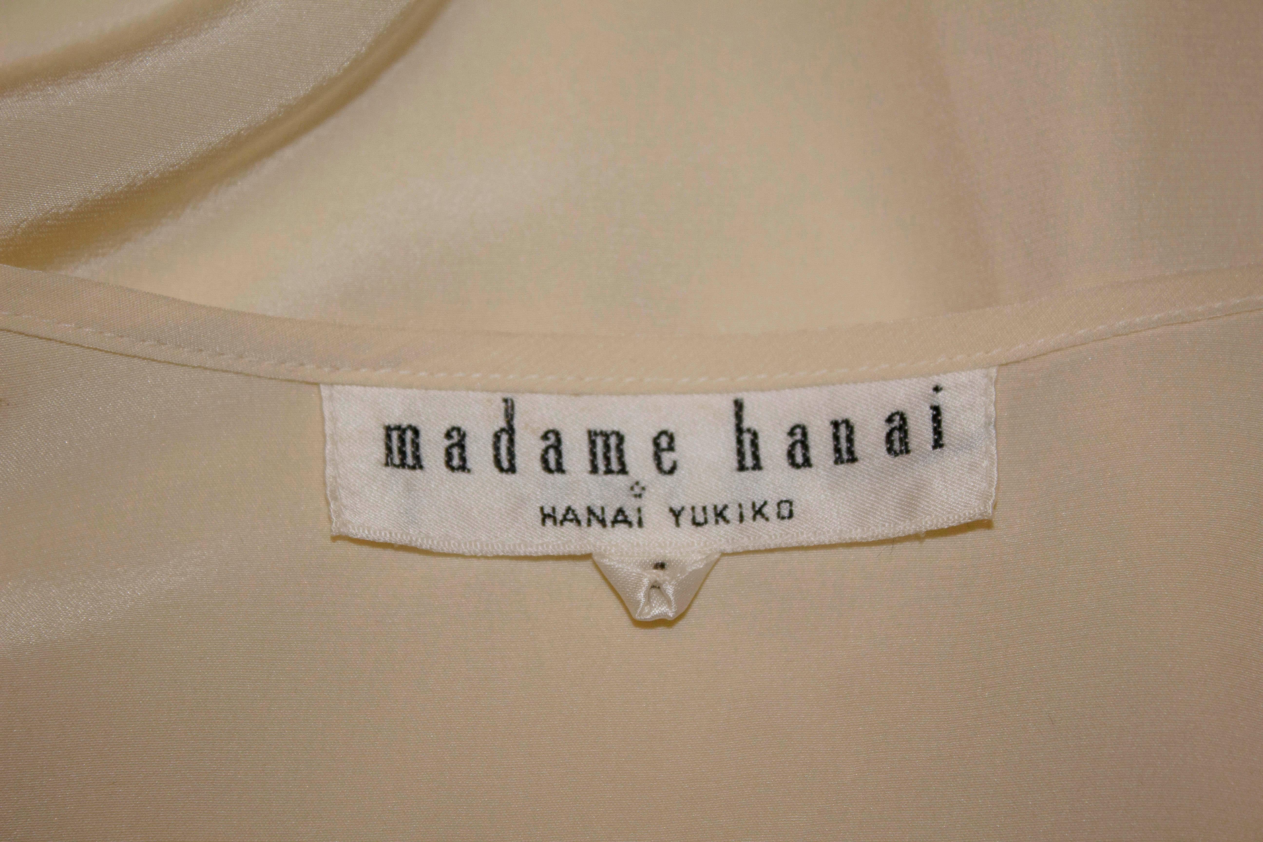 Women's Vintage Madame Hanai Silk Blouse For Sale