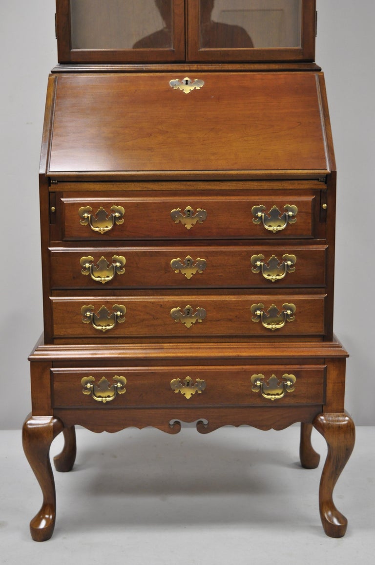 Vintage Maddox Queen Anne Cherry Small Secretary Desk Display Curio