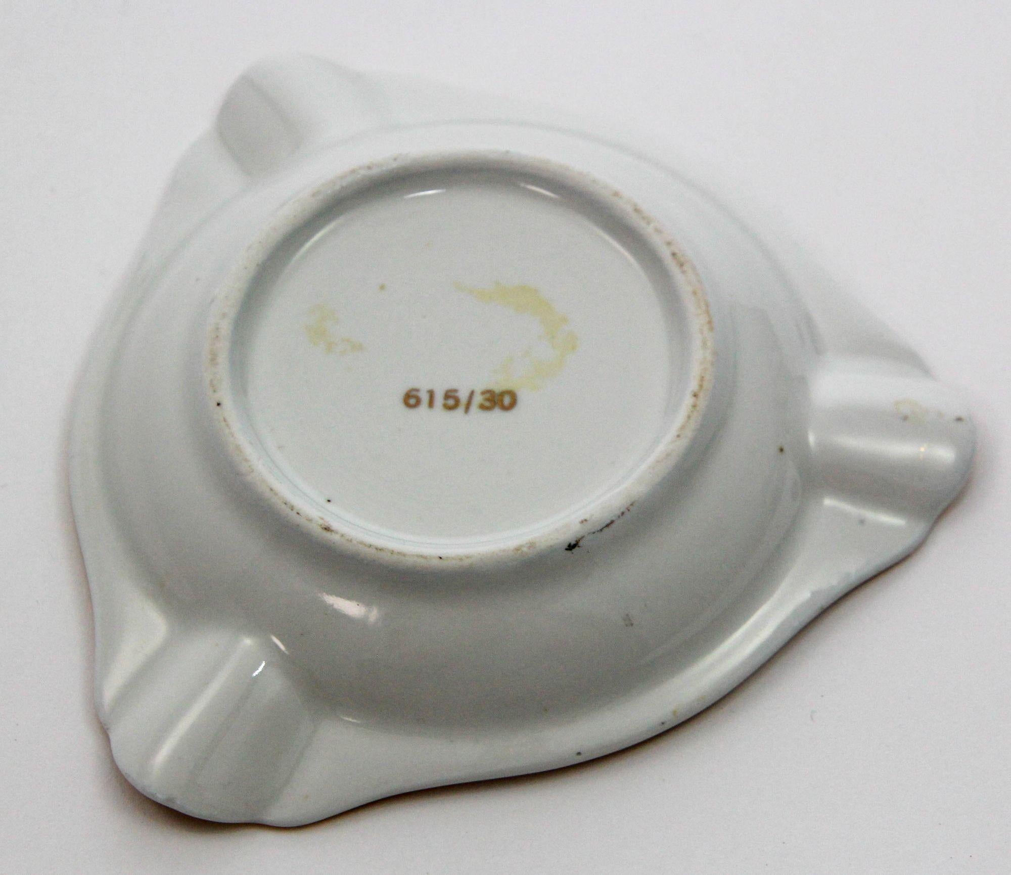 Mid-Century moderno Vintage Made in Germany Souvenir Posacenere in porcellana da collezione Edizione Limitata in vendita