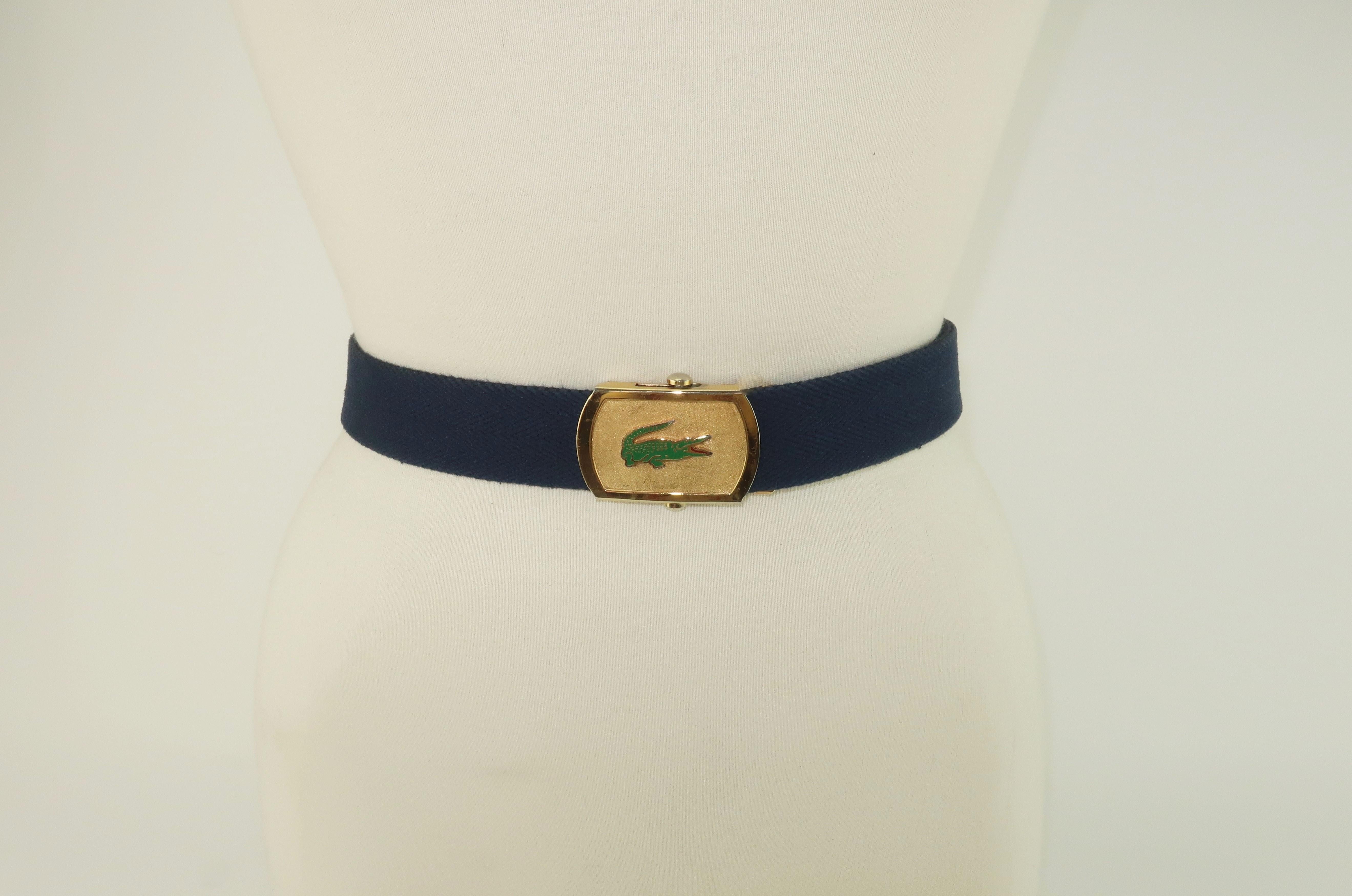 Vintage Made in Italy Izod Lacoste Buckle With Two Belts, 1970's 2
