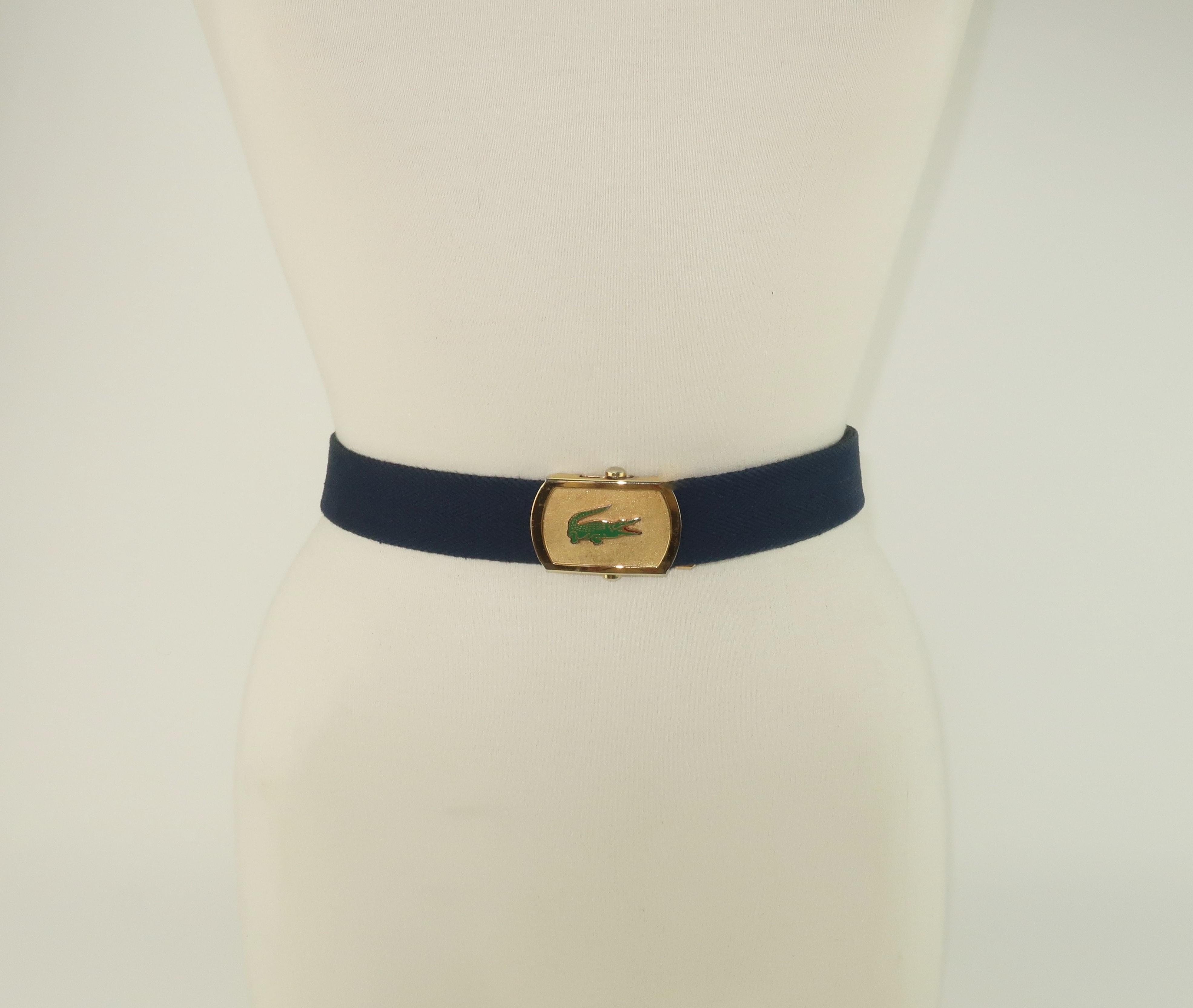 Vintage Made in Italy Izod Lacoste Buckle With Two Belts, 1970's 1