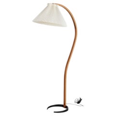 Vintage Mads Caprani Original Stehleuchte mit Le Klint Schirm Dänemark 1970er