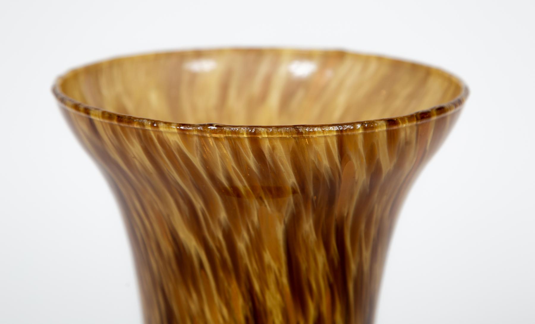 Vetro di Murano Vaso di vetro d'epoca con motivo a tartaruga di Maestri Vetrai, XX secolo, Italia