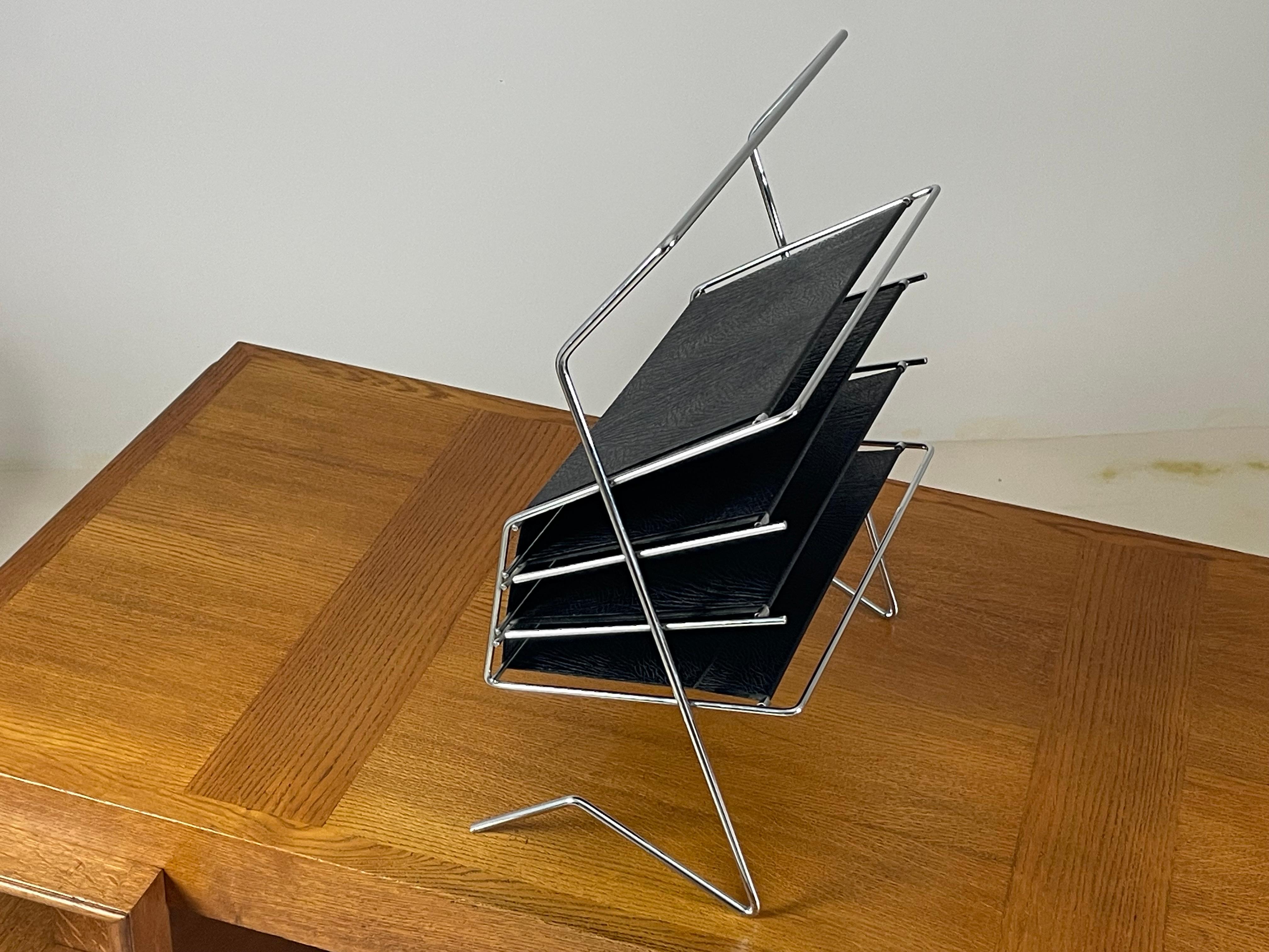 Vintage magazine rack by Voss, Germany, 1960s For Sale 7