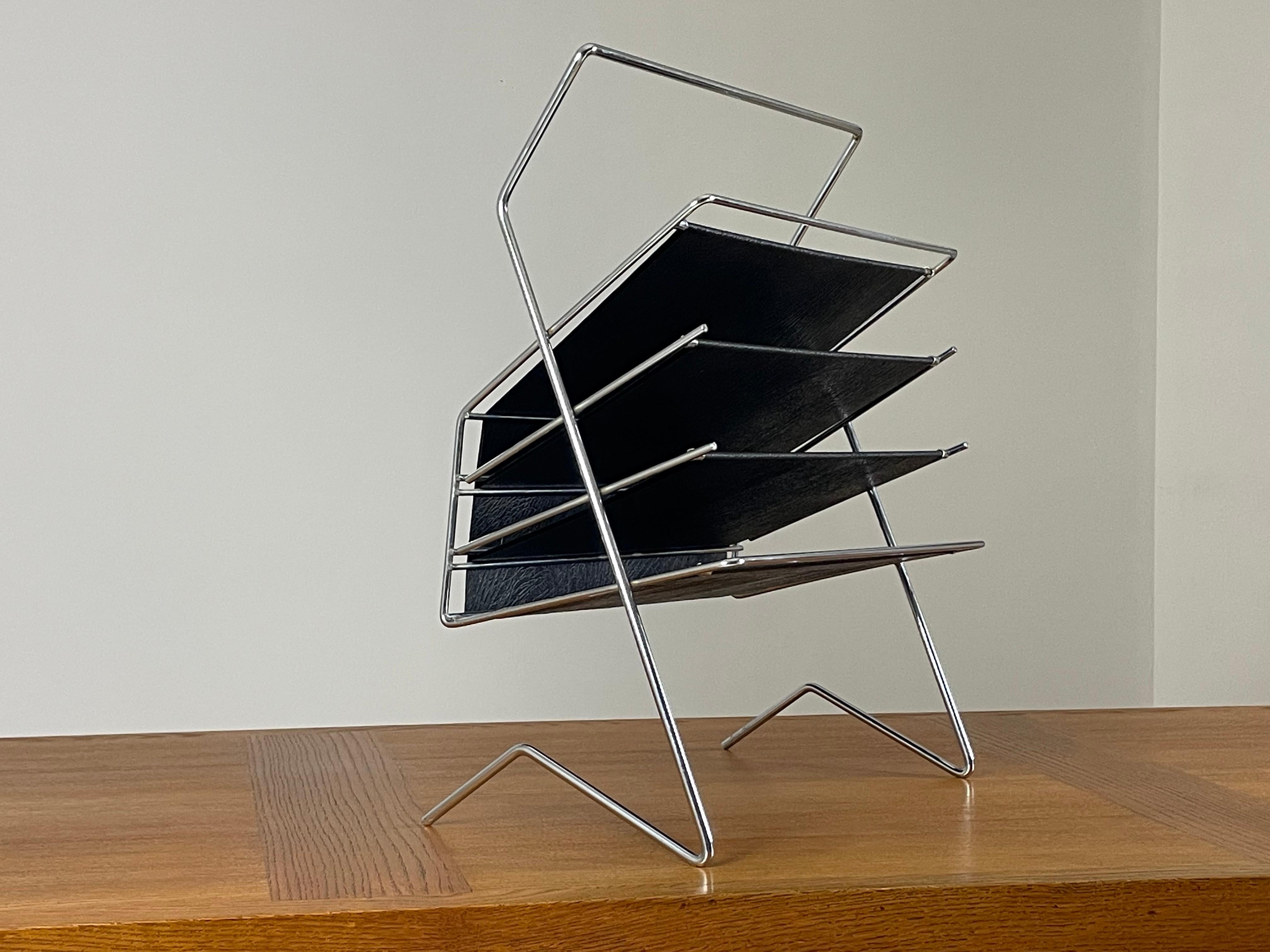 Vintage magazine rack by Voss, Germany, 1960s For Sale 8