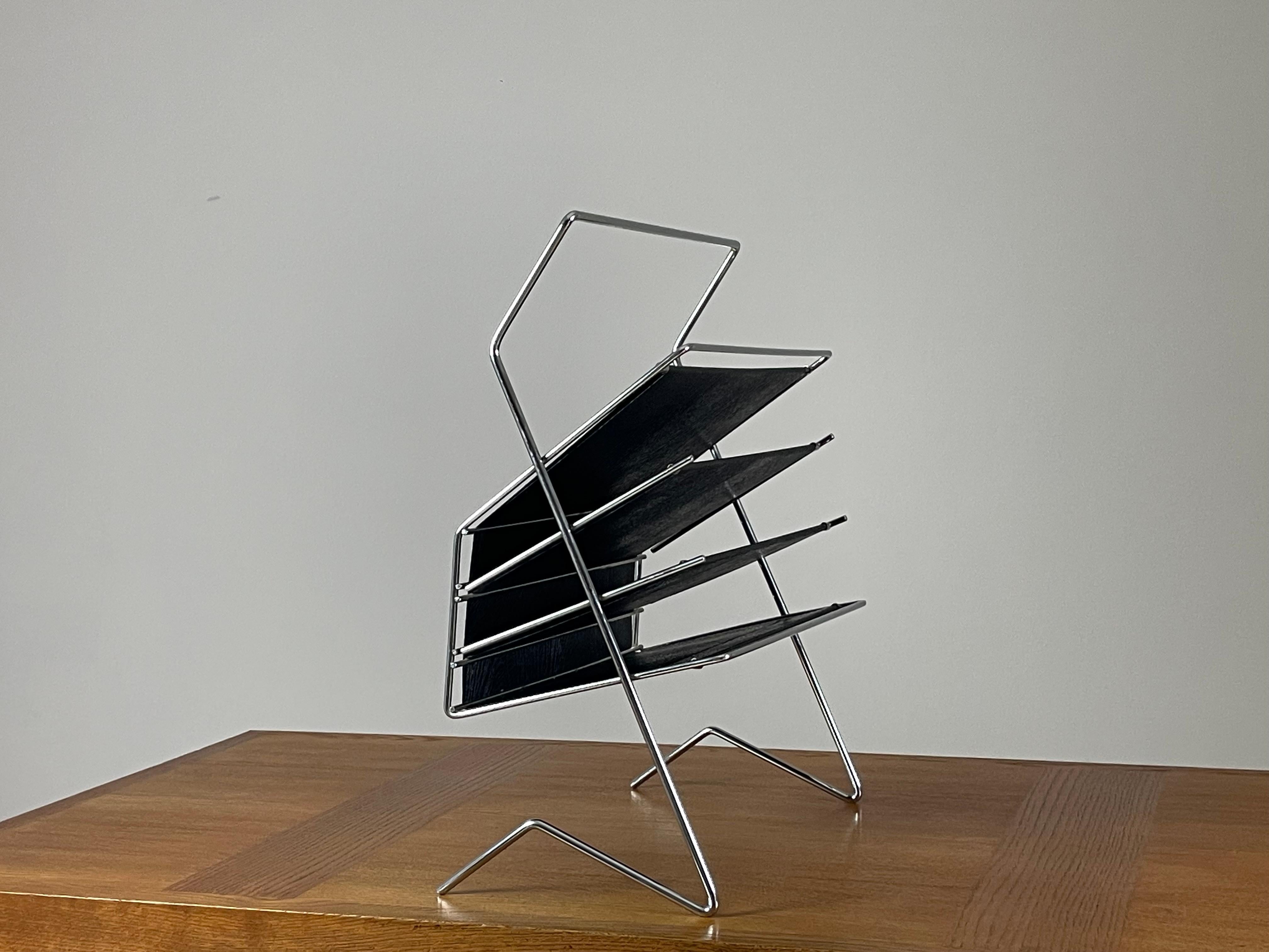 Vintage magazine rack by Voss, Germany, 1960s For Sale 11
