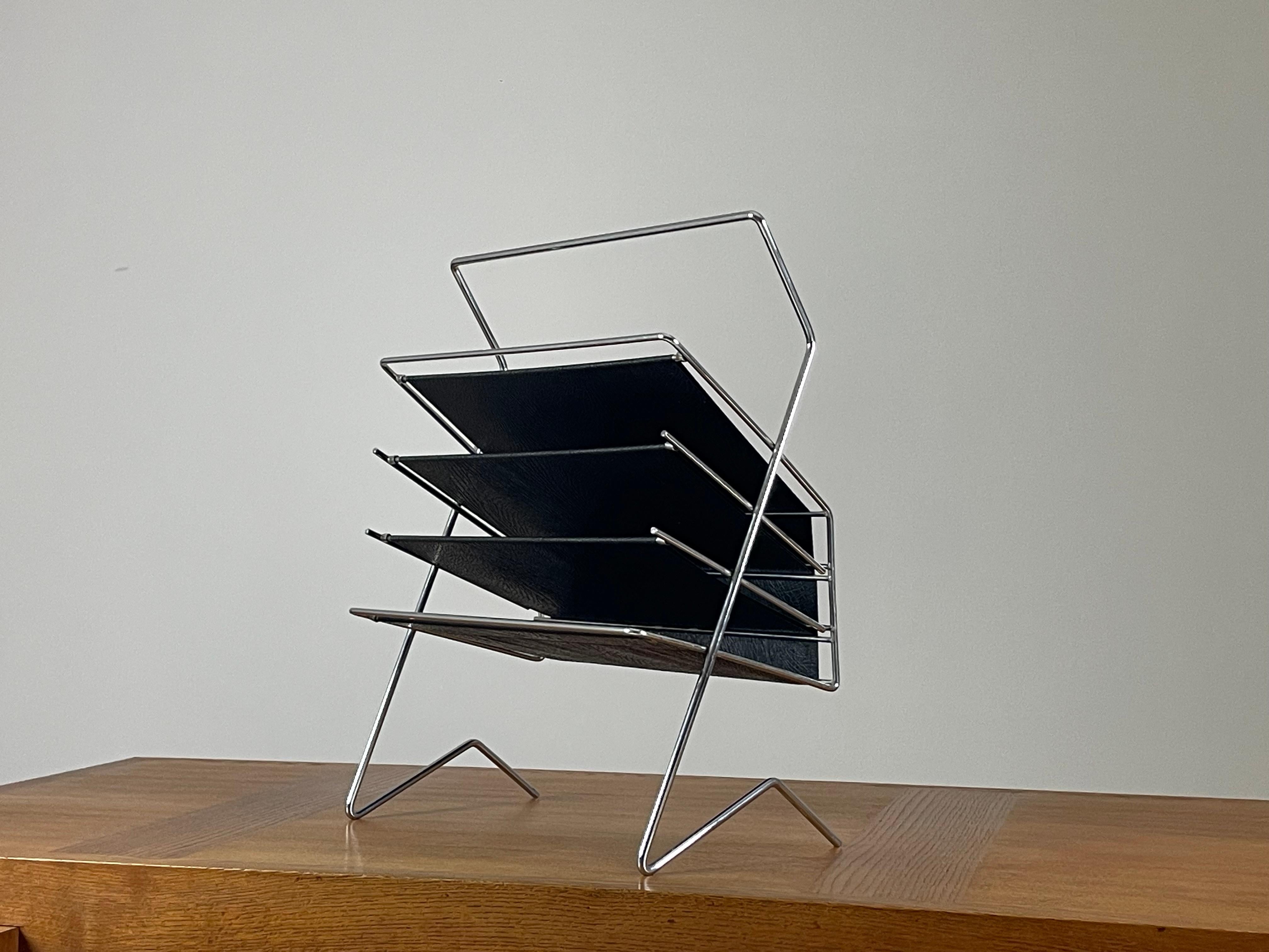 Vintage magazine rack by Voss, Germany, 1960s For Sale 12