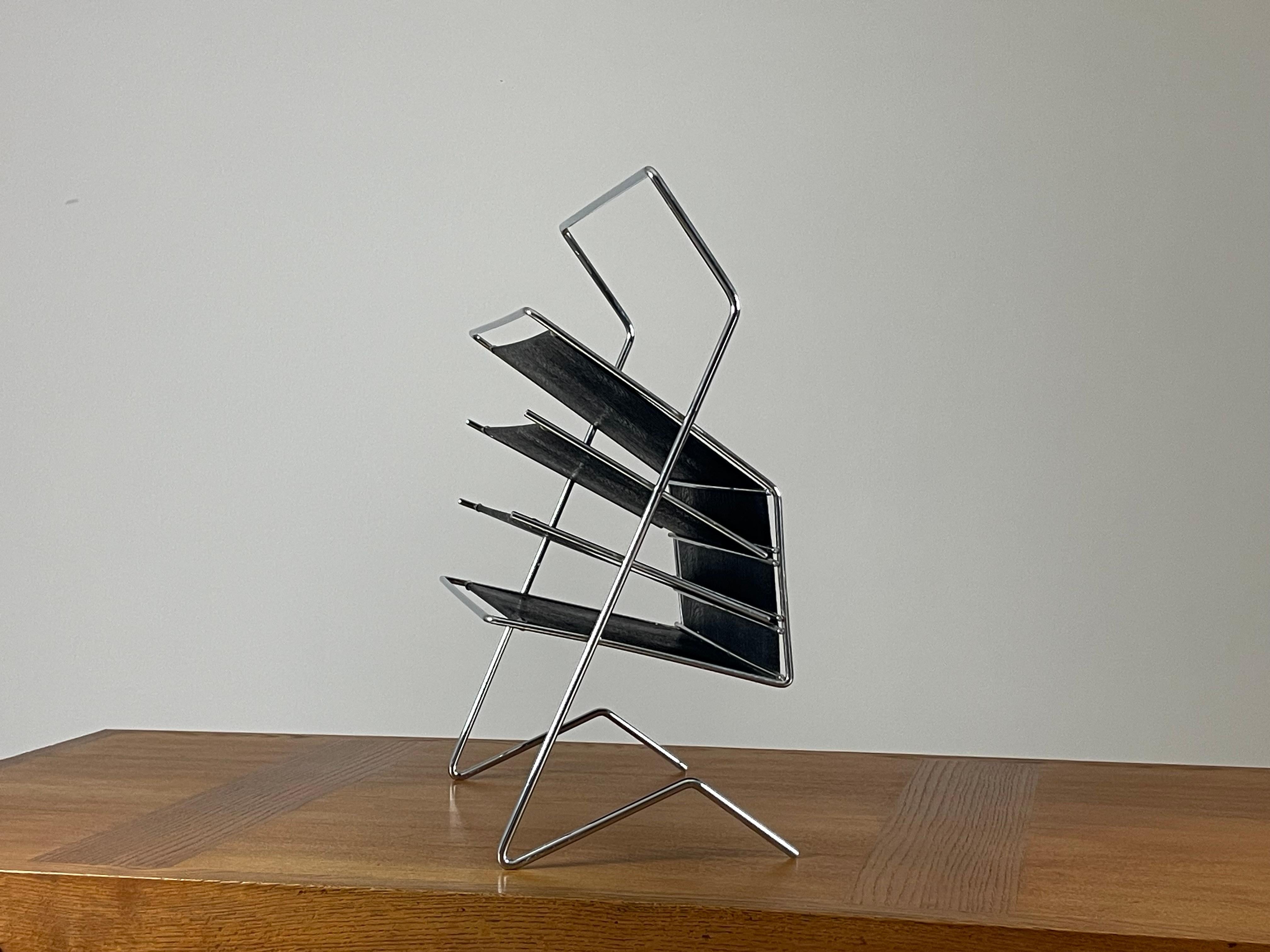 Vintage magazine rack by Voss, Germany, 1960s For Sale 13