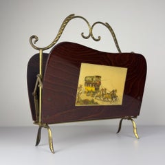Vintage magazine rack, Italy 1950s