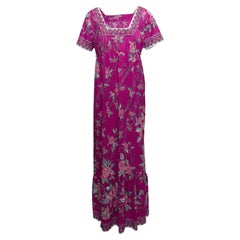 Vintage Magenta & Multicolor Emilio Pucci for Formfit Rogers Printed Dress