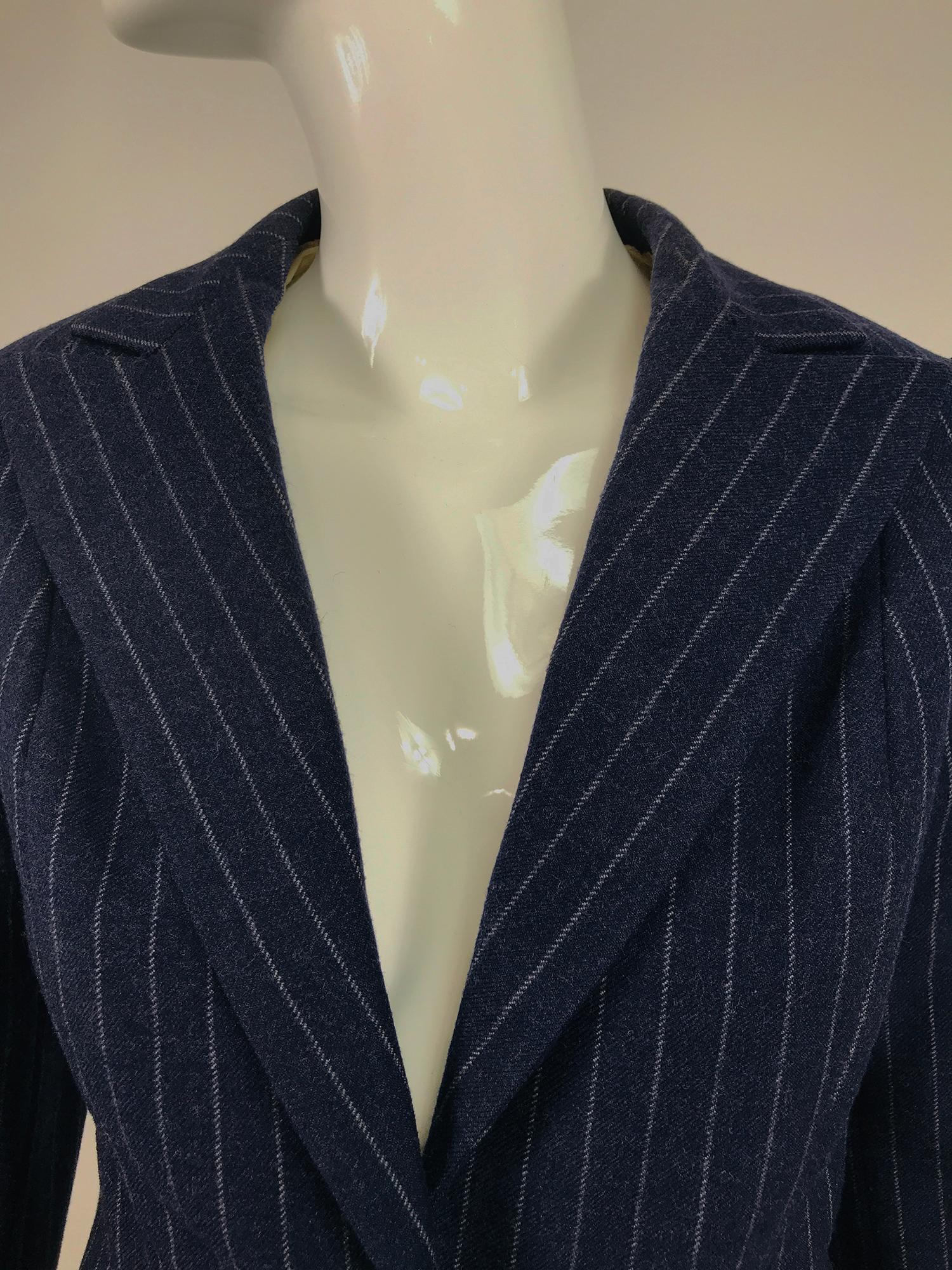 Tailleur jupe à rayures épinglées vintage Maggy Rouff Couture, début des années 1950 en vente 11