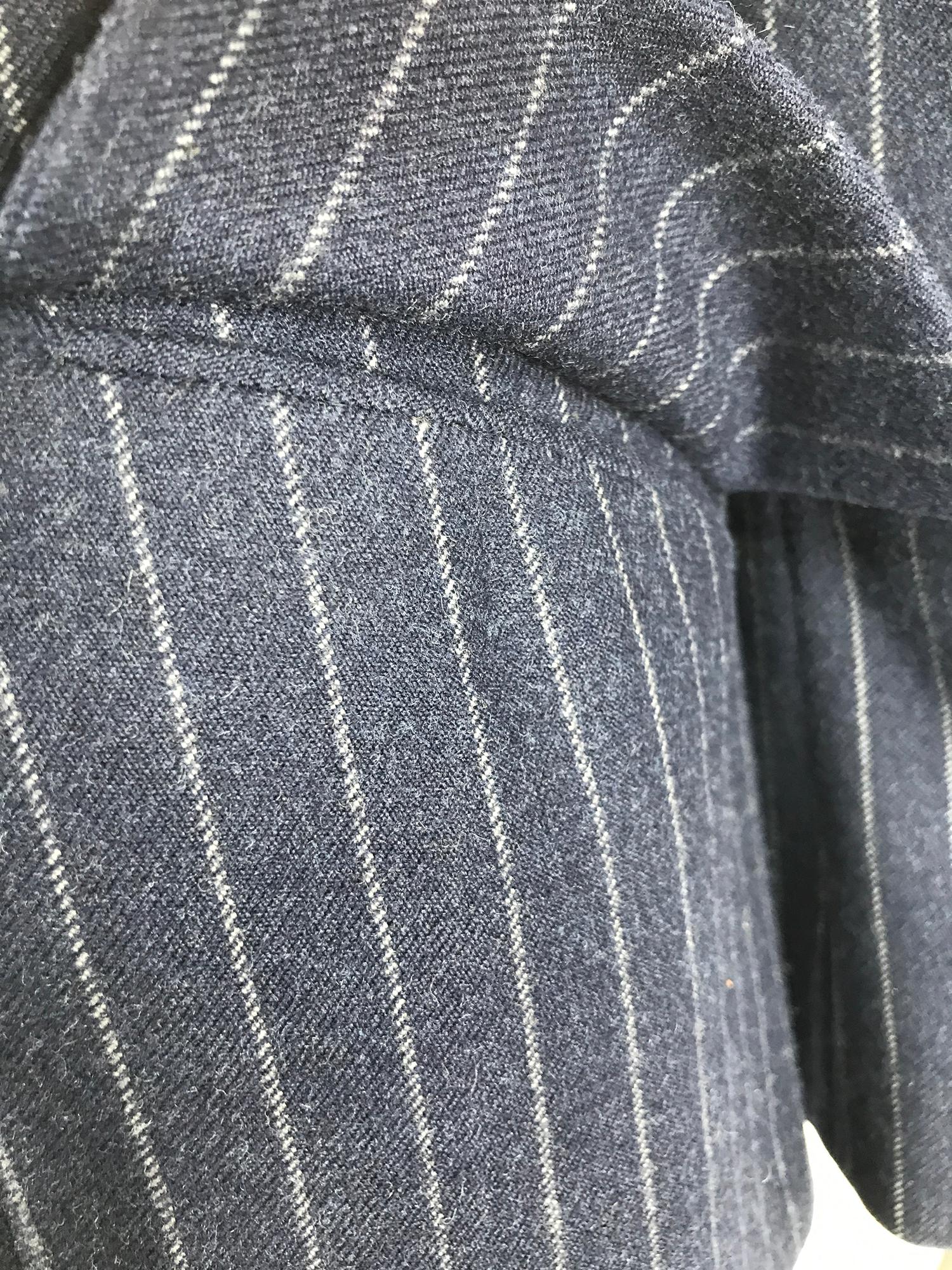 Tailleur jupe à rayures épinglées vintage Maggy Rouff Couture, début des années 1950 en vente 12