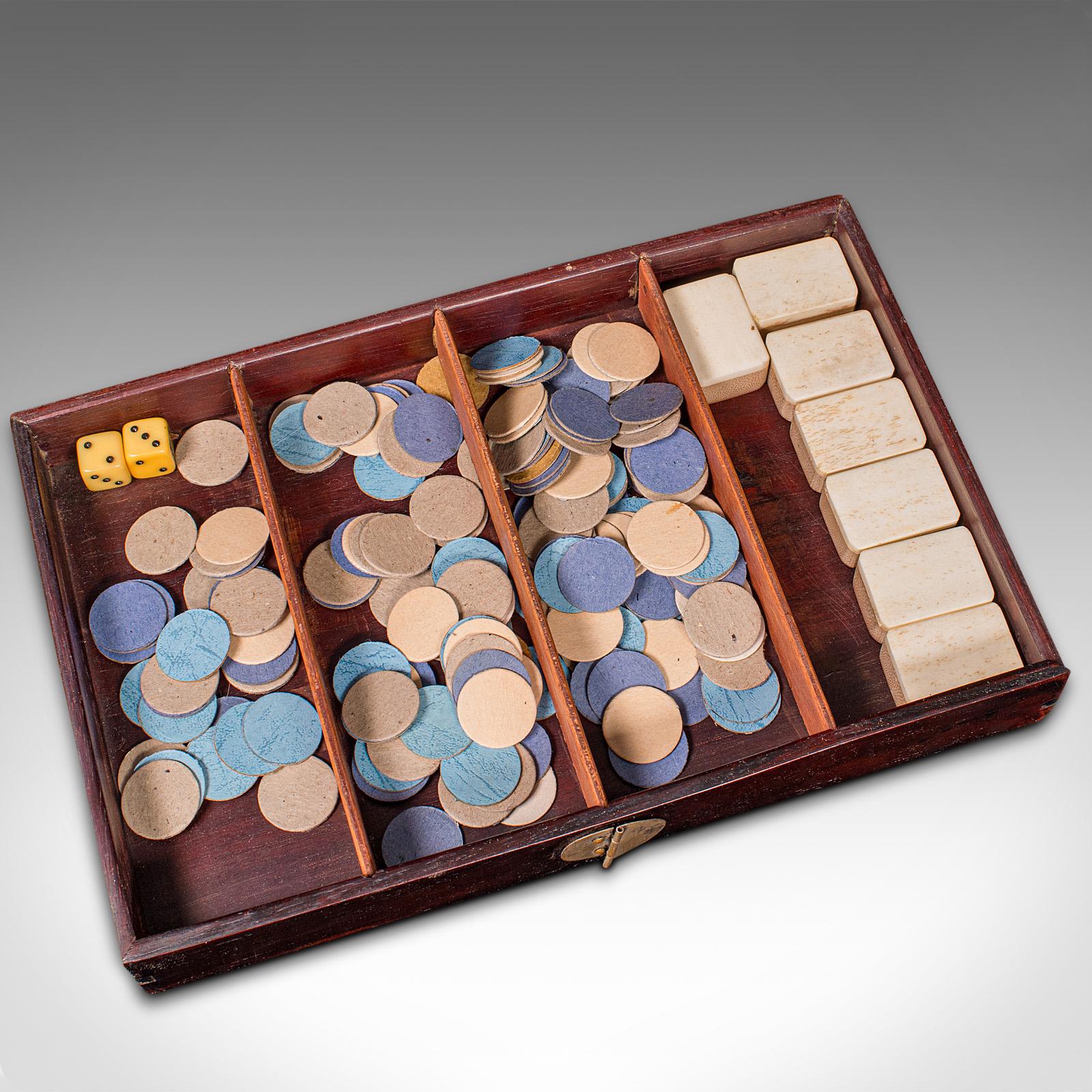 Vintage Mah-jong Set, Chinese, Cased Gaming Set, Bamboo, Mid 20th Century, 1960 For Sale 6