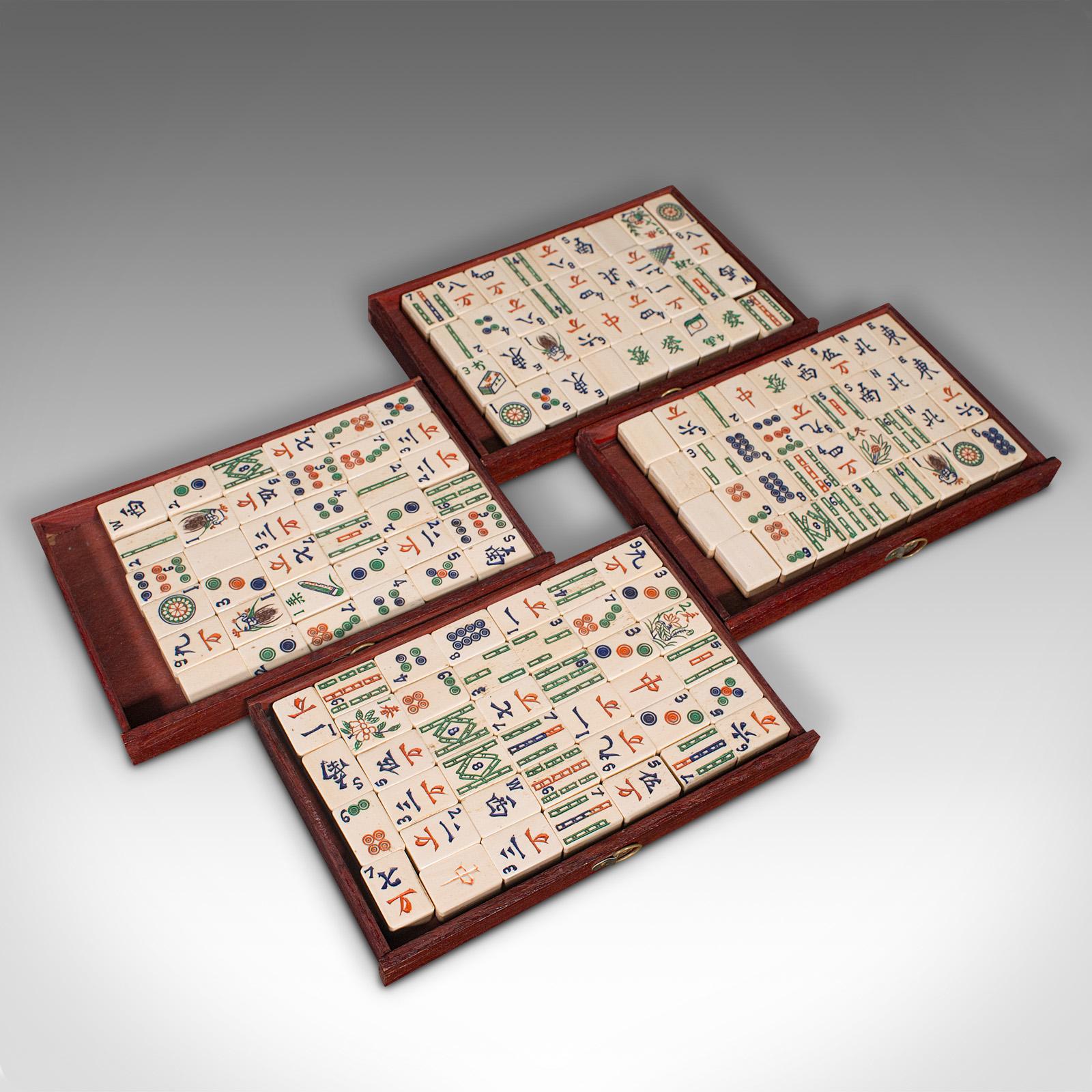 Vintage Mah-Jongg Set, Chinese, Game, Oriental, Mahjong, Late 20th Century, 1970 1