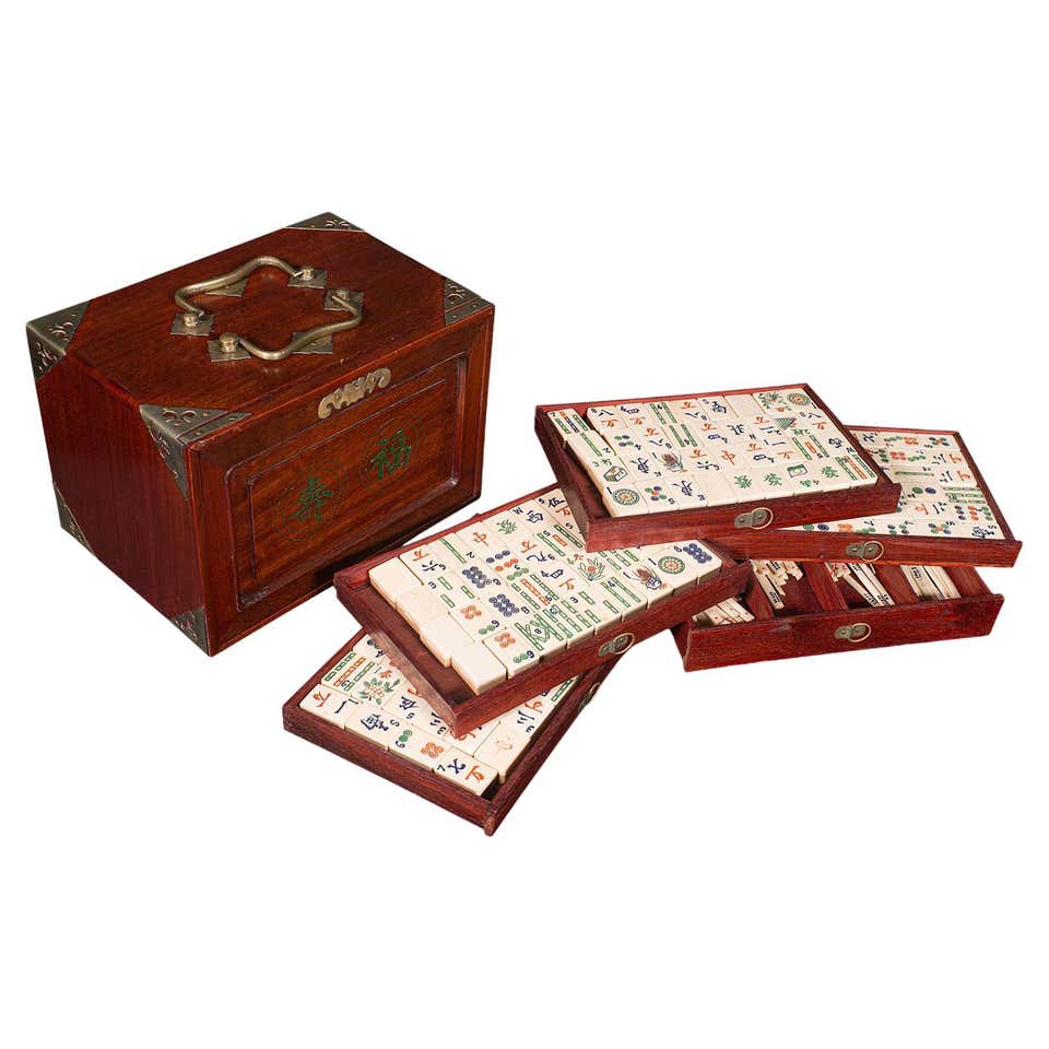 Vintage Mah-Jongg Set, Chinese, Game, Oriental, Mahjong, Late 20th ...