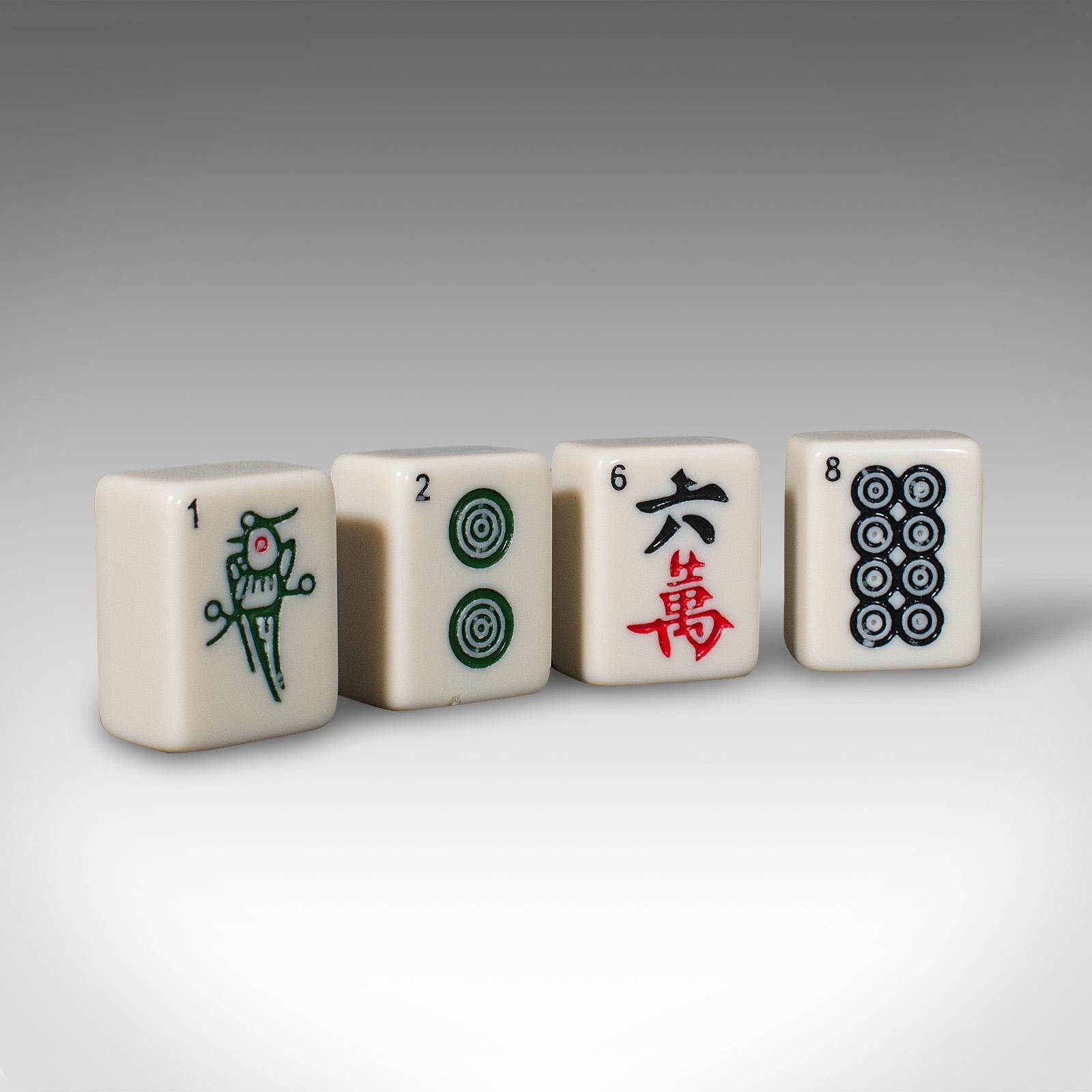 Vintage Mah-Jongg Set, Chinese, Oriental, Gaming Case, Mahjong, Late 20th.C 1