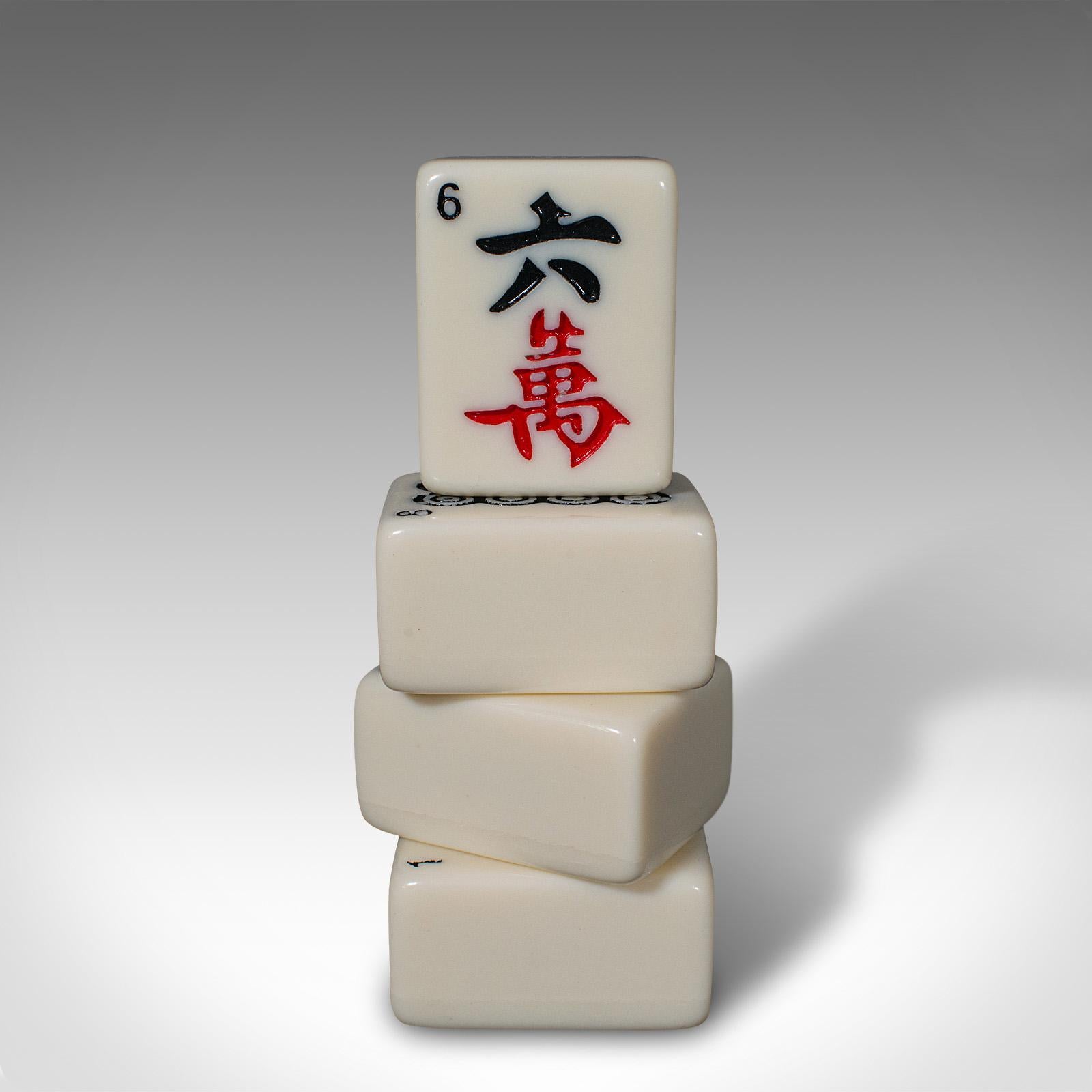 Vintage Mah-Jongg Set, Chinese, Oriental, Gaming Case, Mahjong, Late 20th.C 2