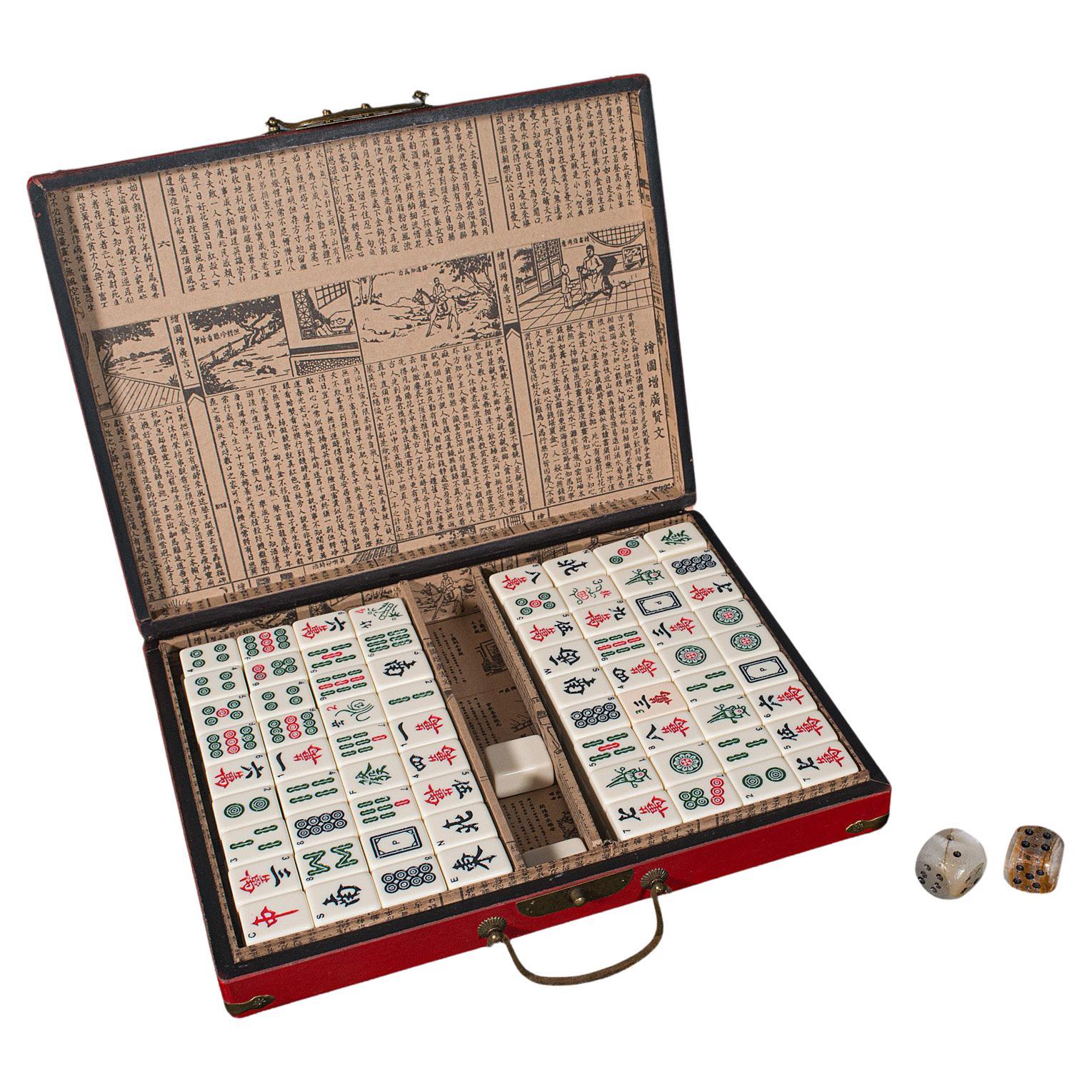 Vintage Mah-Jongg Set, Chinese, Oriental, Gaming Case, Mahjong, Late 20th.C