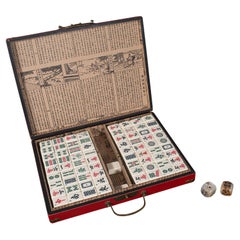 Vintage Mah-Jongg Set, Chinese, Oriental, Gaming Case, Mahjong, Late 20th.C