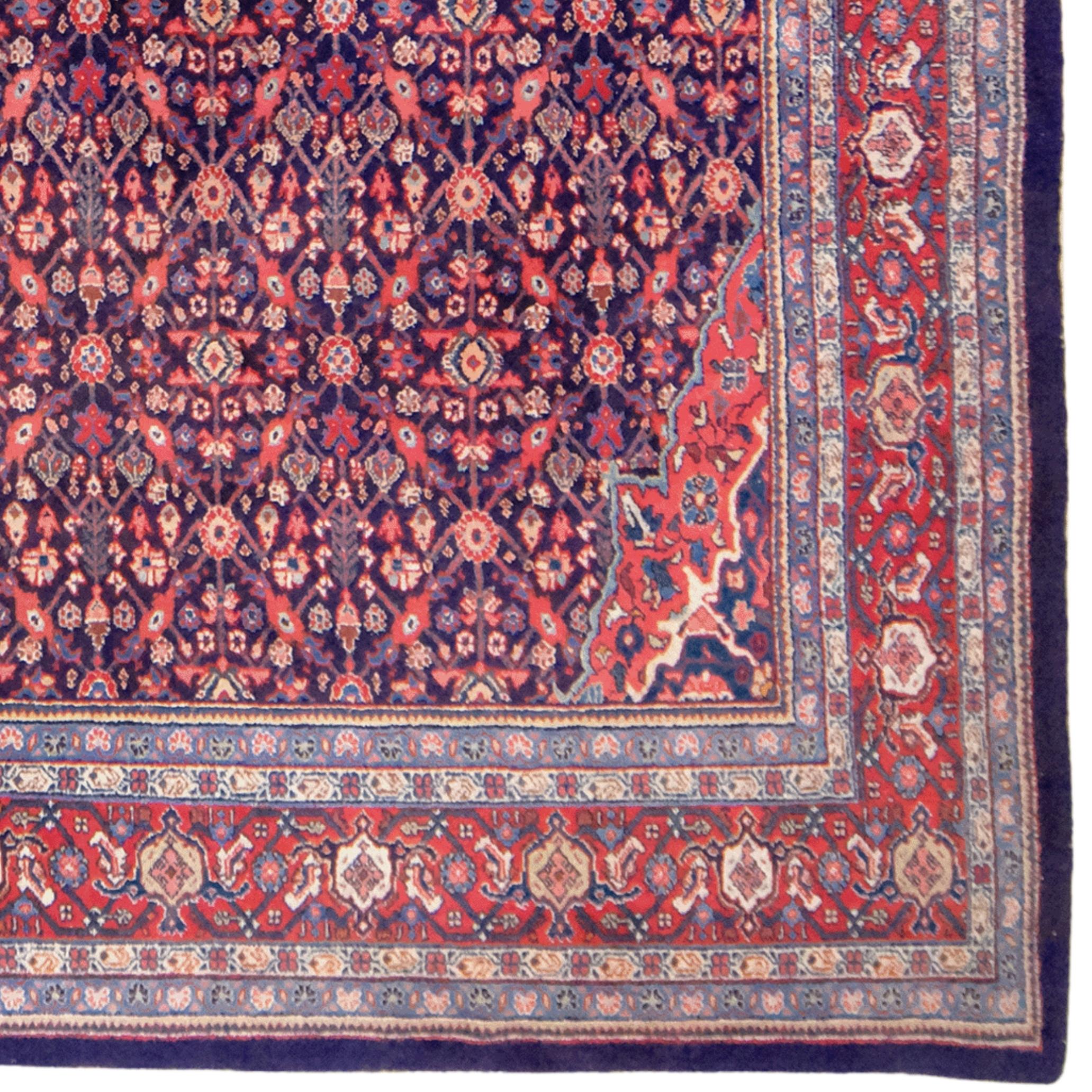 Vintage Mahal Carpet - 20th Century In Good Condition For Sale In Sultanahmet, 34