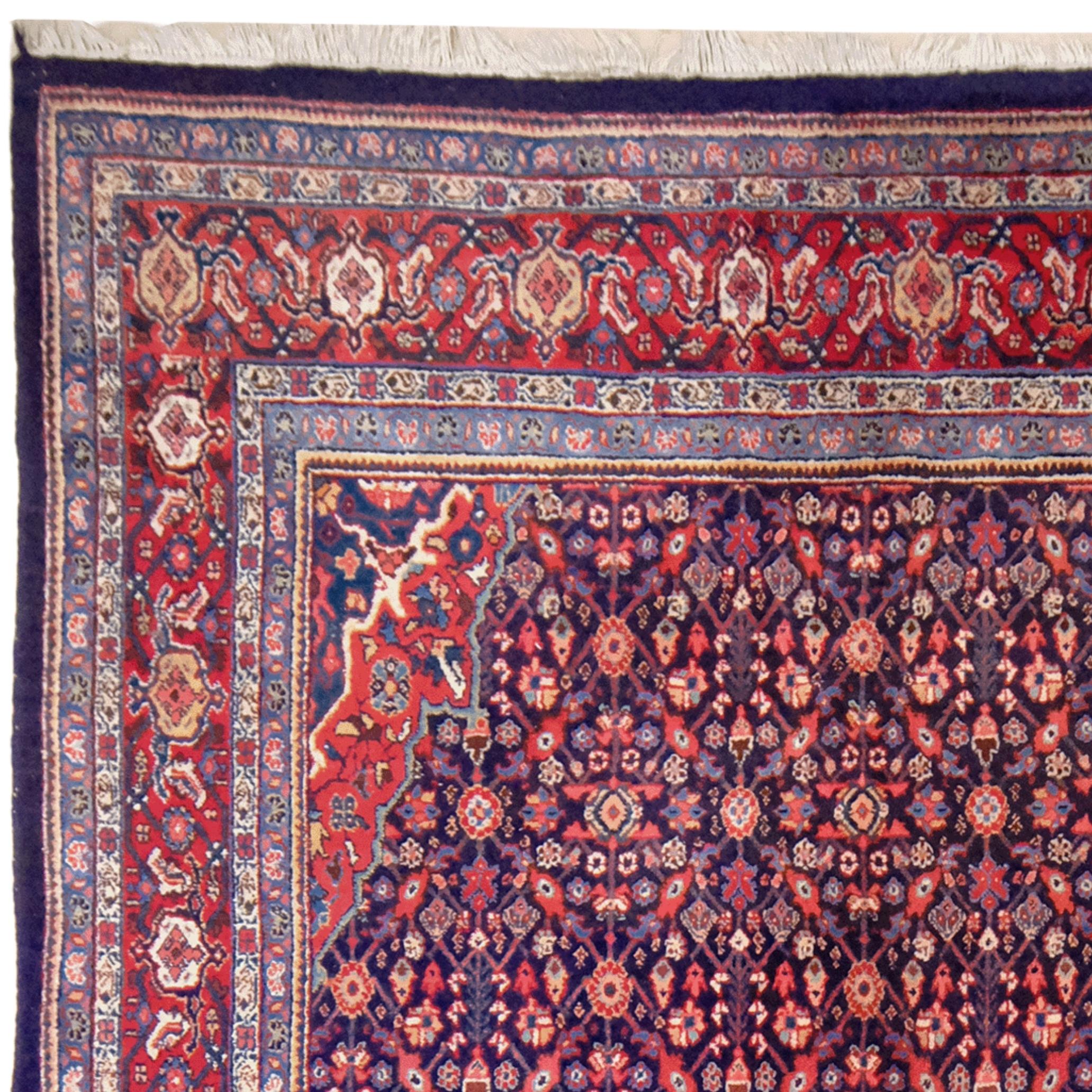 Wool Vintage Mahal Carpet - 20th Century For Sale