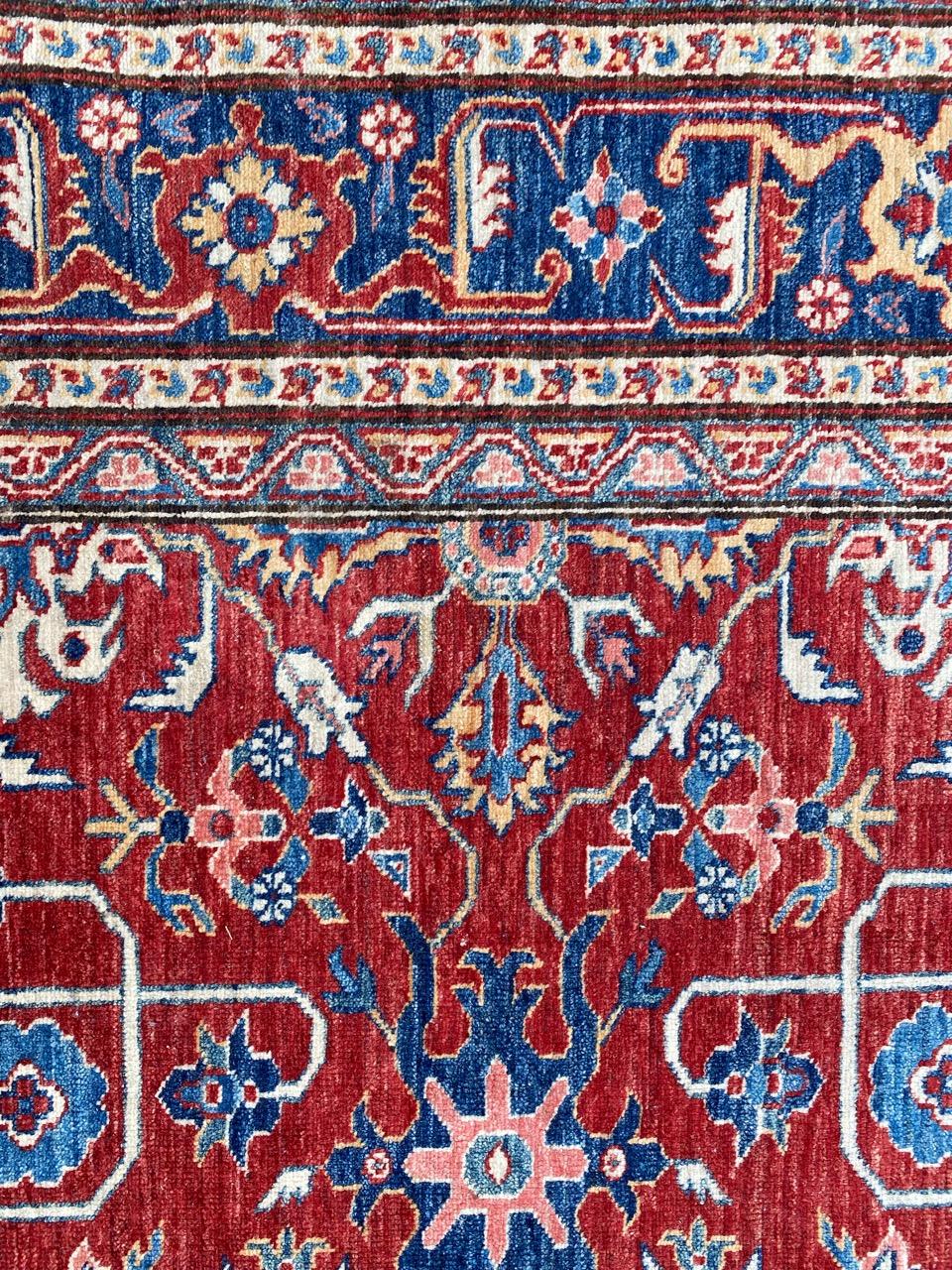 Bobyrug’s Vintage Mahal Design Chobi Afghan Rug In Good Condition For Sale In Saint Ouen, FR
