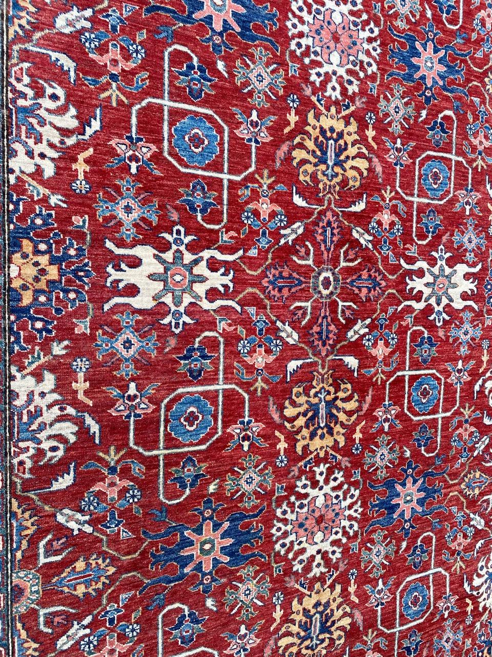20th Century Bobyrug’s Vintage Mahal Design Chobi Afghan Rug For Sale