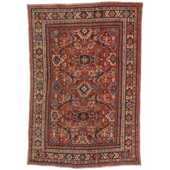 Vintage Persian Mahal Rug with Modern Federal Style