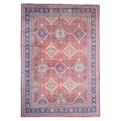 Vintage Mahal Rug - Handmade Wool Persian Mahal Rug, Area Rug