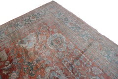 10X13 Vintage Mahal Sultanabad Rug Geometric Overall Bold Blue Rust