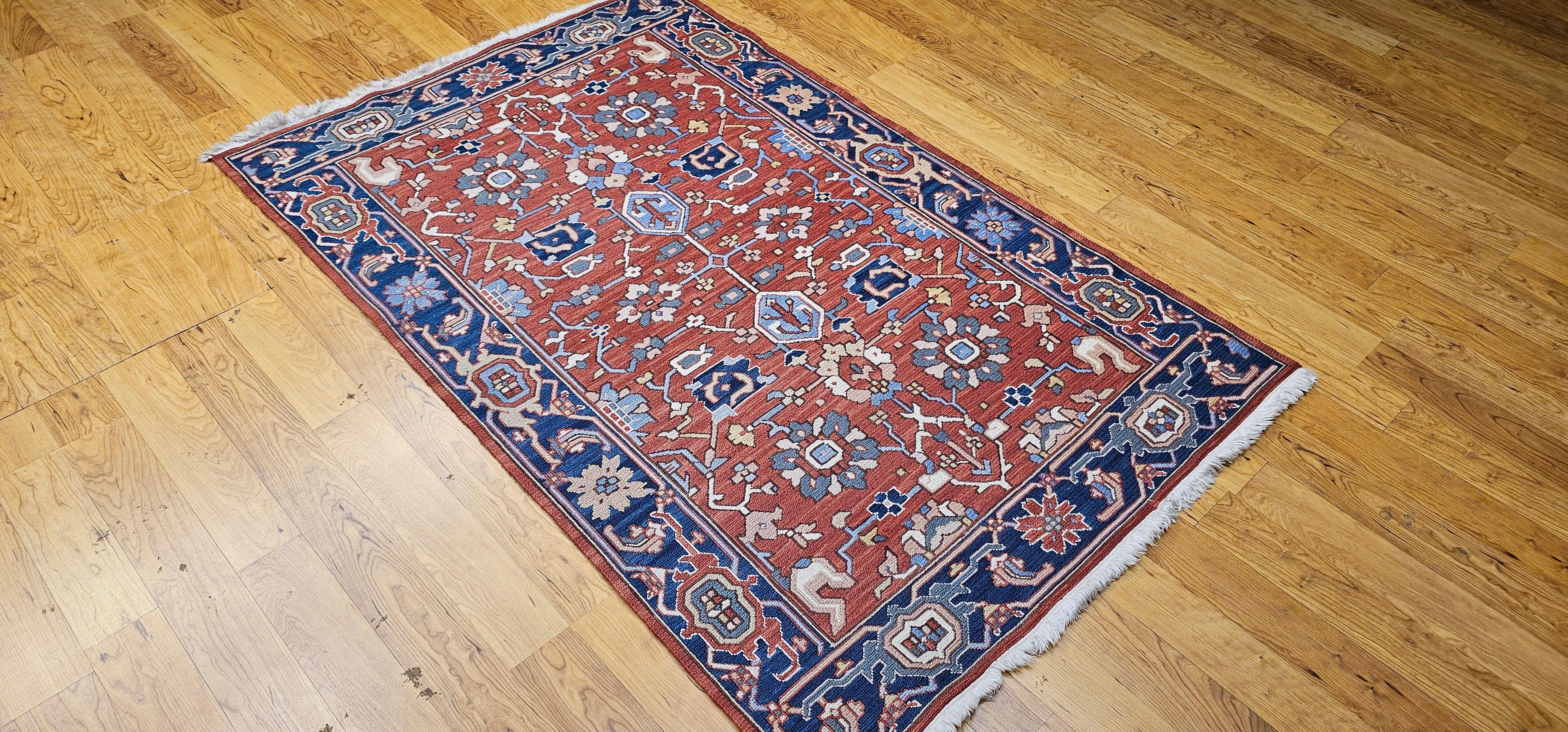Vintage Mahal Sultanabad Rugs in Ziegelrot mit geometrischem Allover-Design im Angebot 8