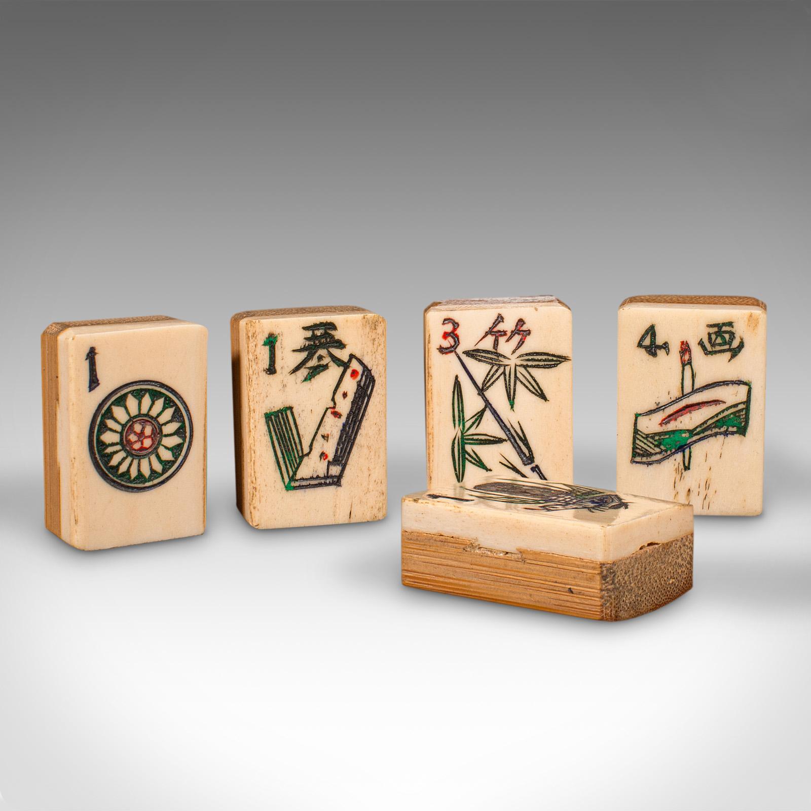 Vintage Mahjong Case, Chinese, Mahogany, Compendium, Game Set, Late 20th Century 6