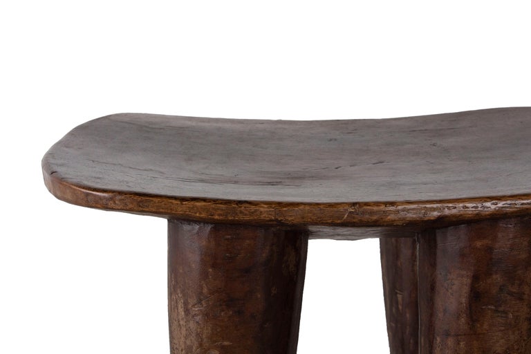 Vintage mahogany African stool.
