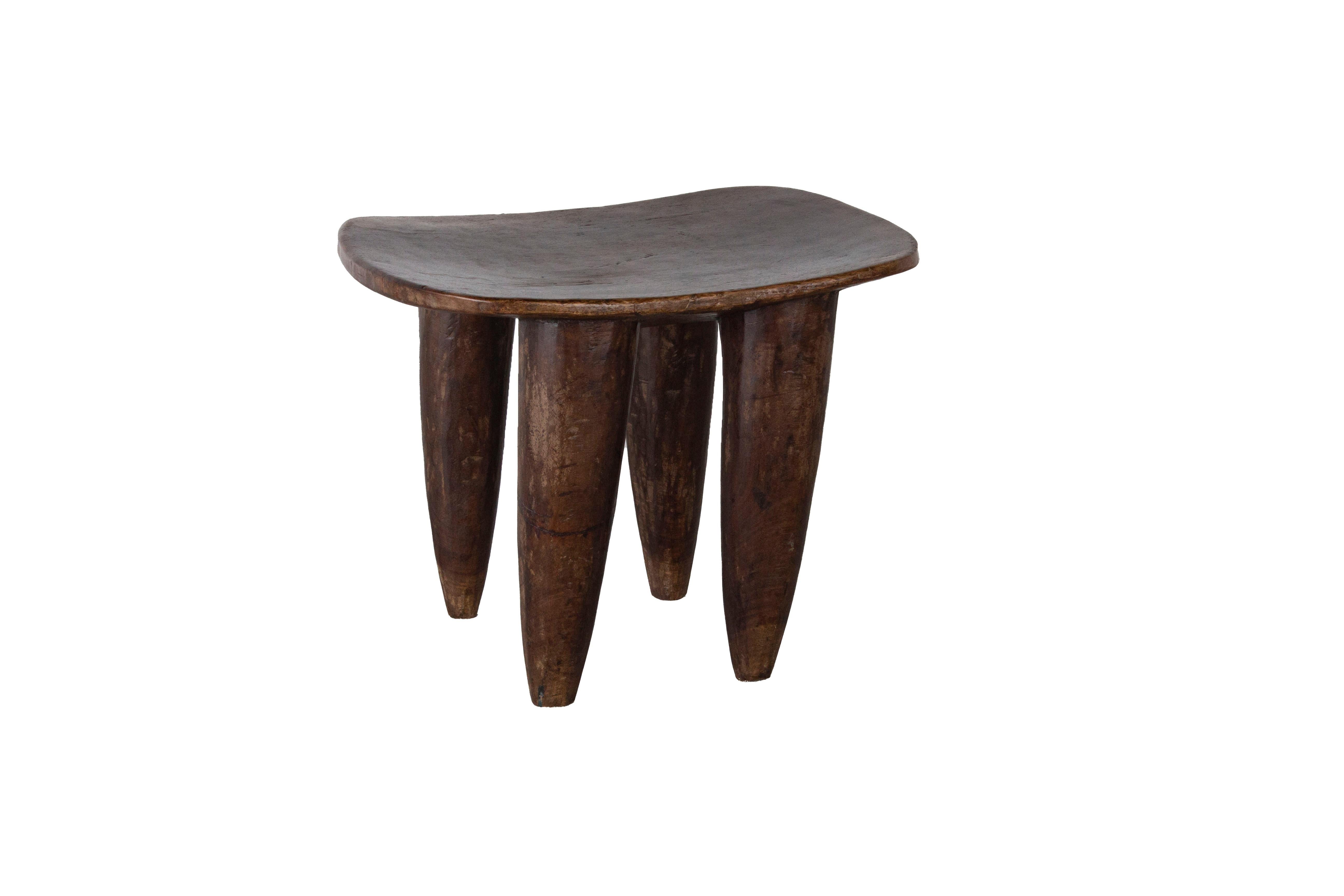 Scandinavian Modern Vintage Mahogany African Stool
