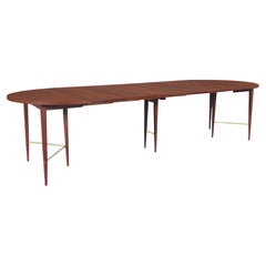 Retro Mahogany and Brass "Irwin Collection" Dining Table by Paul McCobb