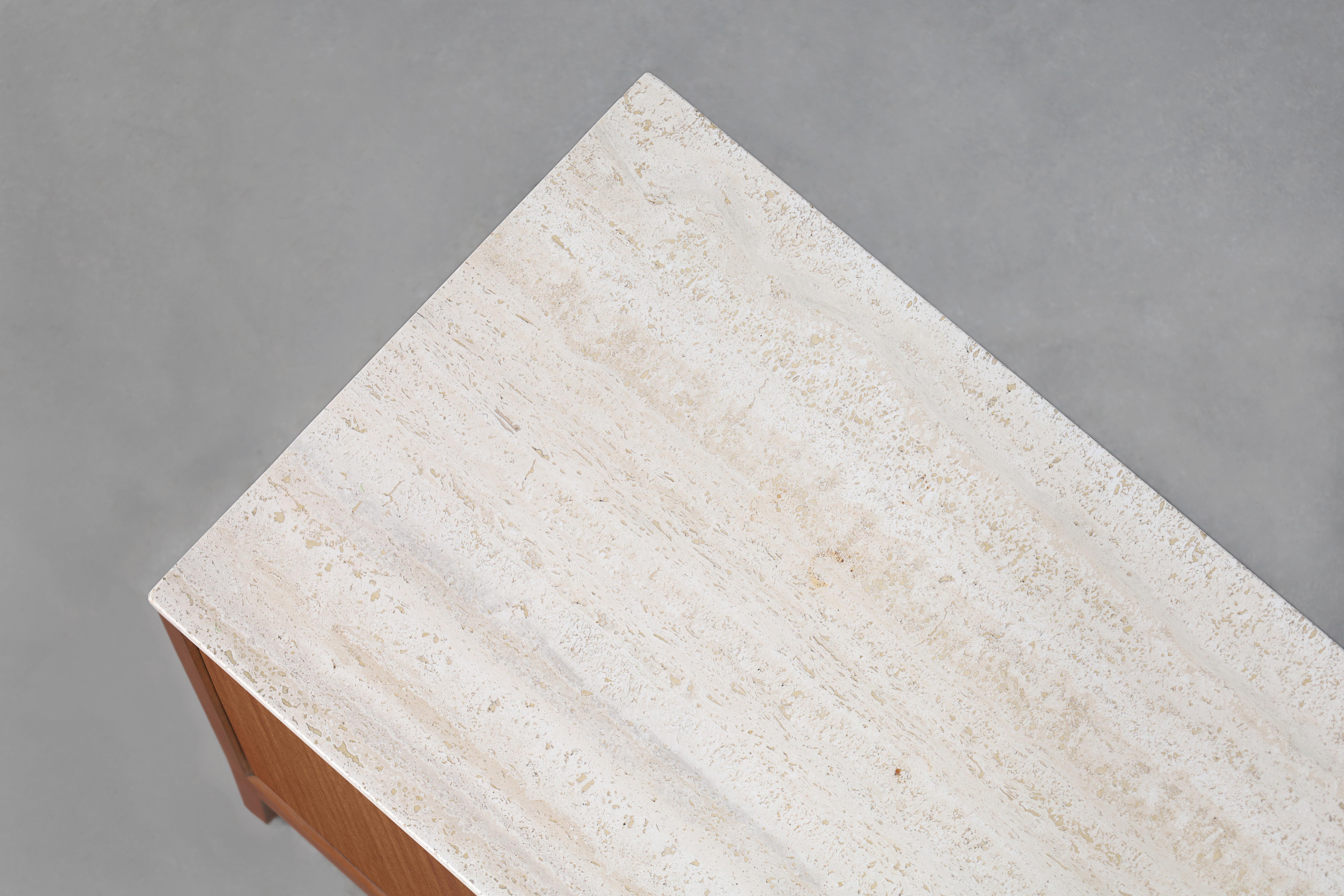 Credenza vintage in mogano e travertino di Paul McCobb per Calvin Furniture in vendita 7