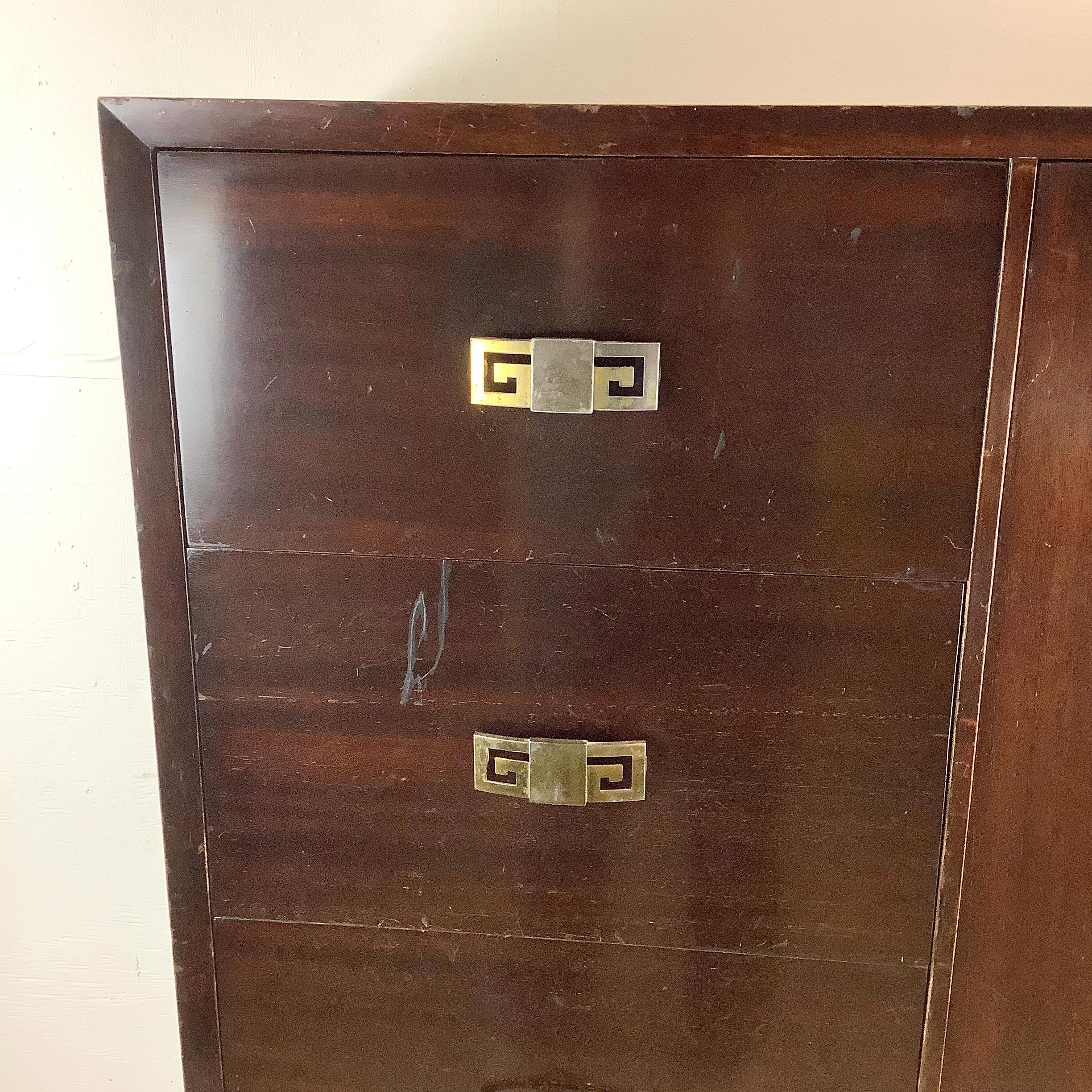 Vintage Mahogany Armoire Dresser For Sale 10