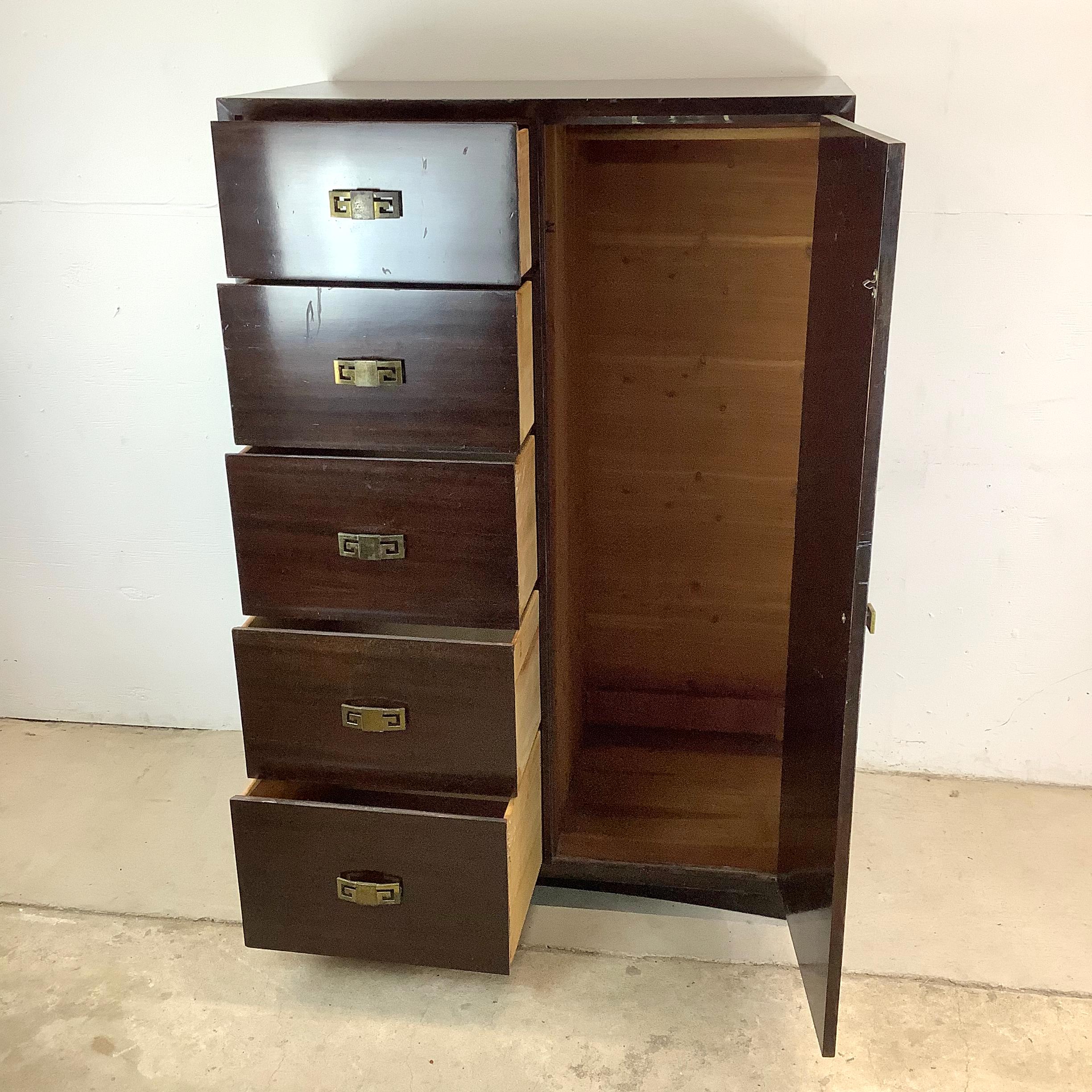Unknown Vintage Mahogany Armoire Dresser For Sale